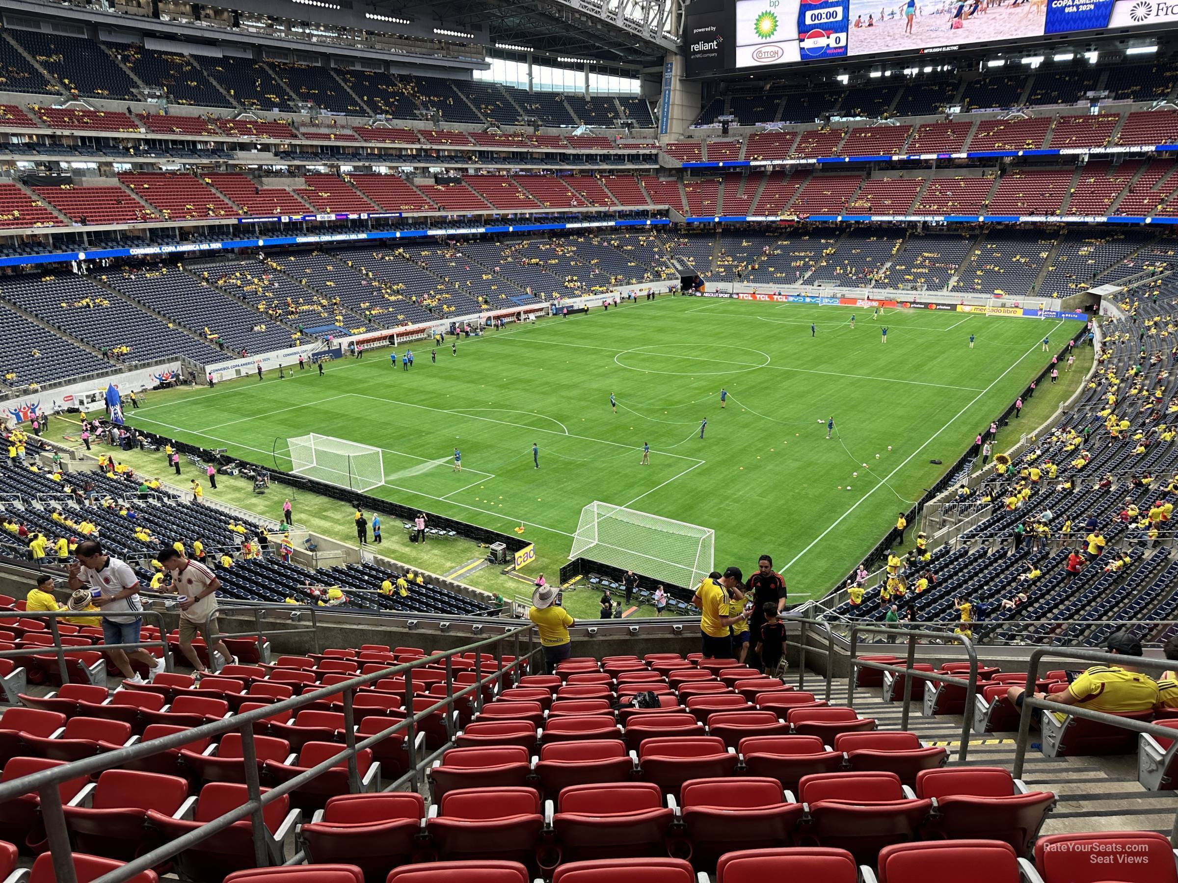 section 346, row m seat view  for soccer - nrg stadium