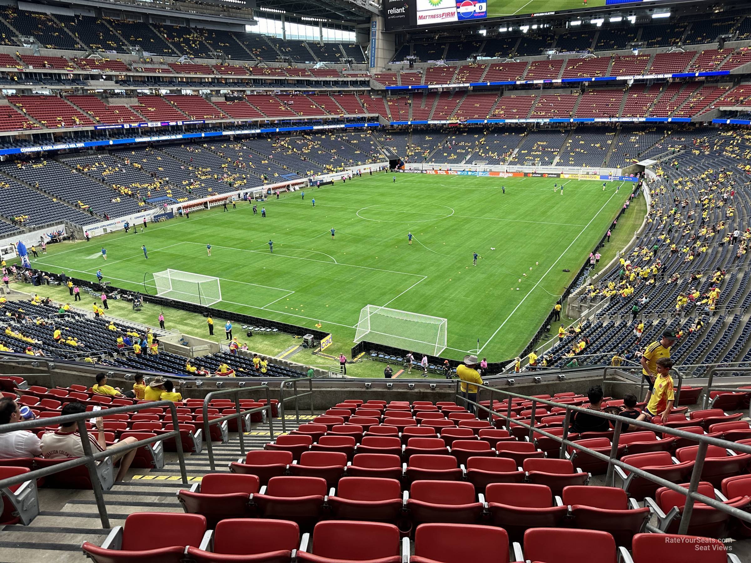 section 347, row m seat view  for soccer - nrg stadium