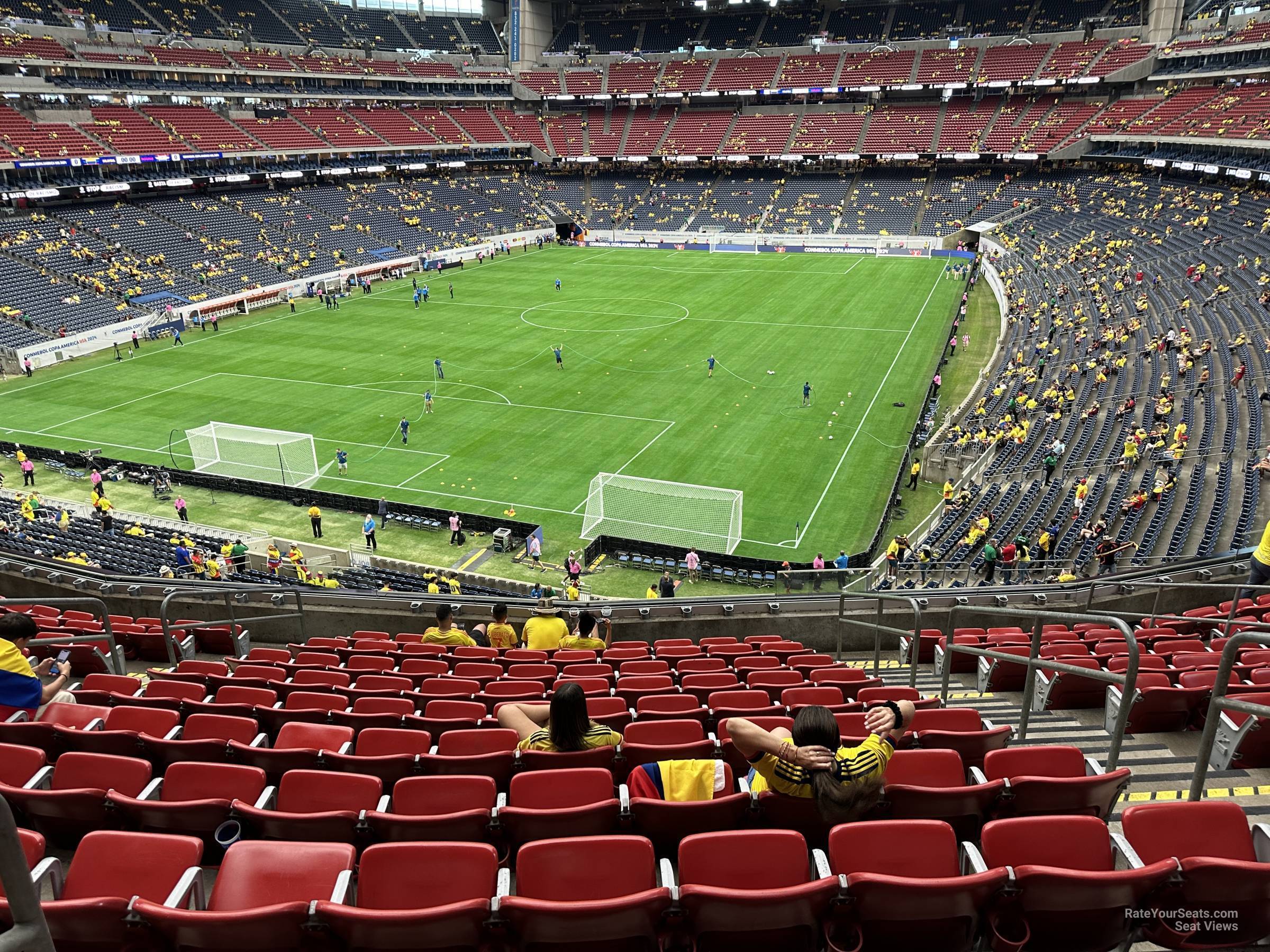 section 348, row m seat view  for soccer - nrg stadium