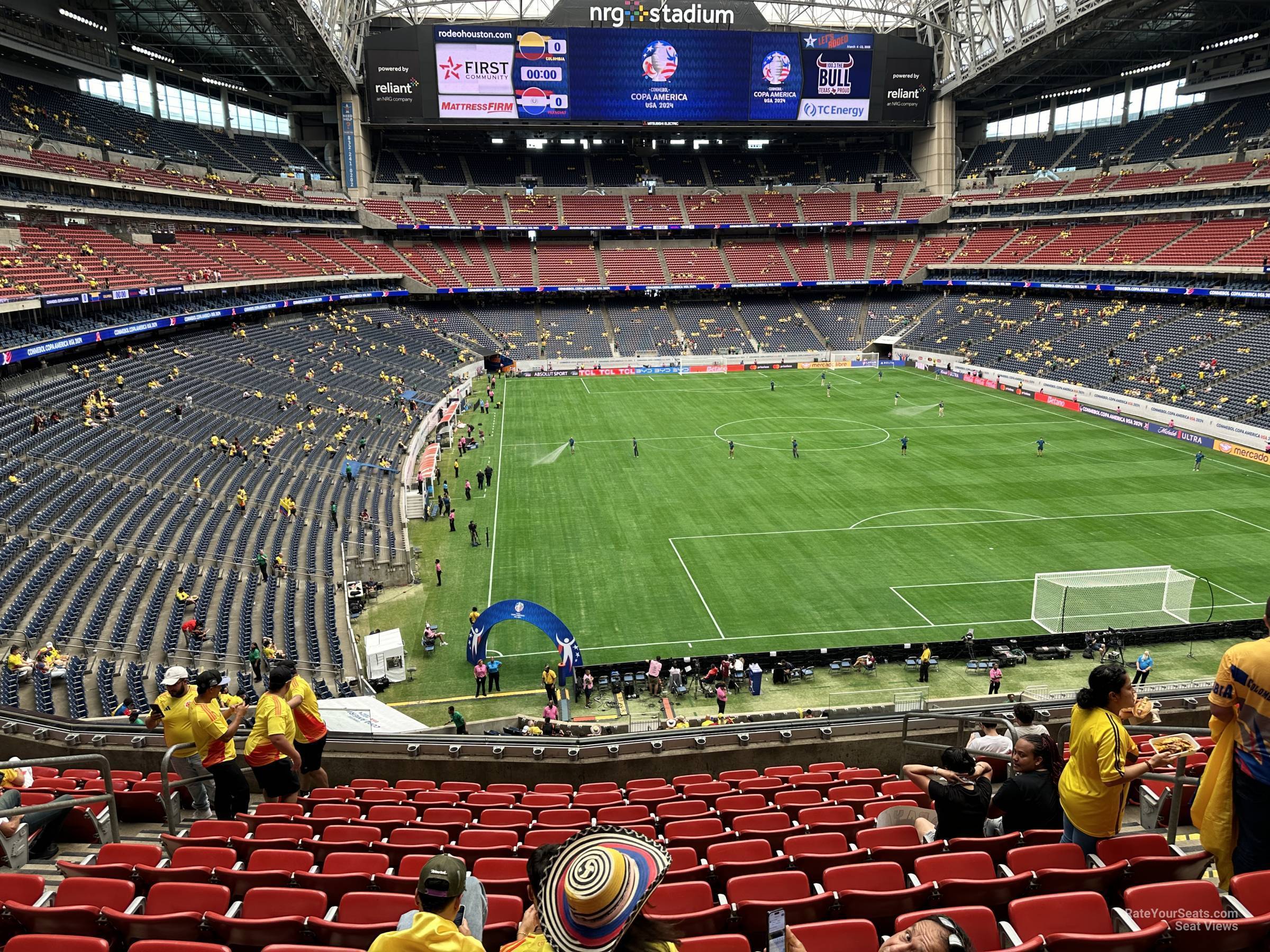 section 354, row l seat view  for soccer - nrg stadium