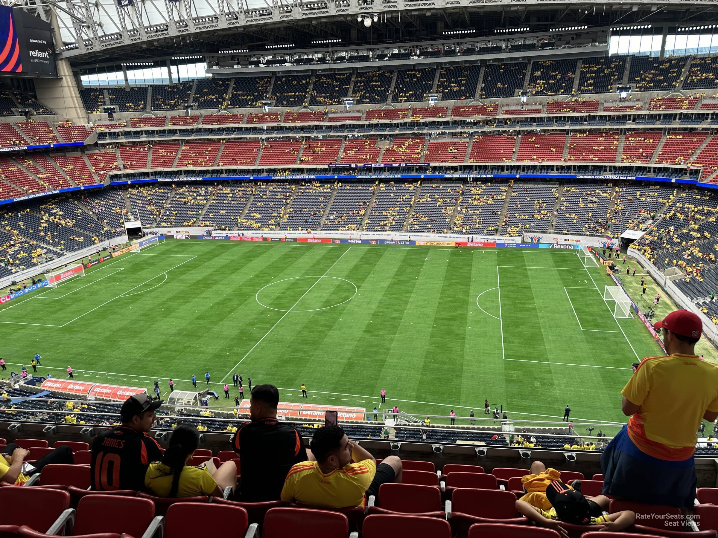 section 506, row m seat view  for soccer - nrg stadium