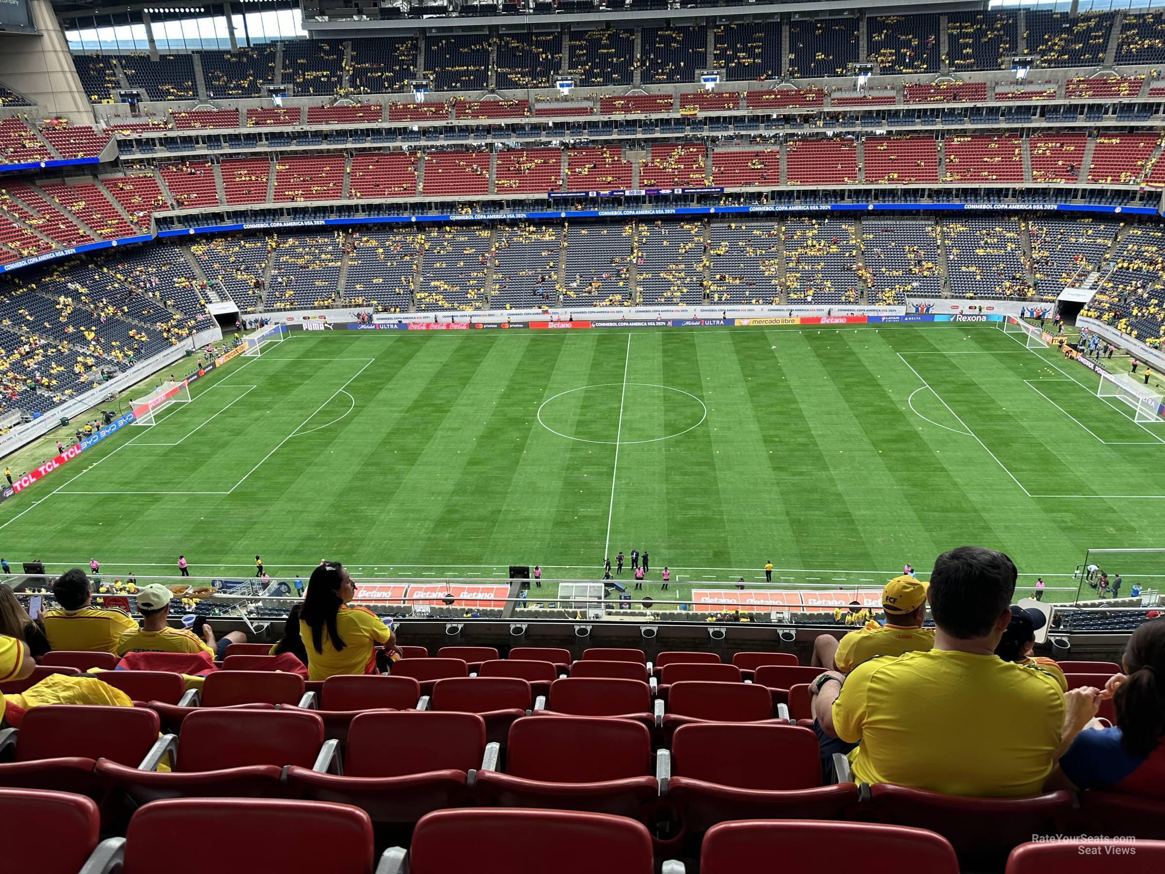 section 508, row m seat view  for soccer - nrg stadium