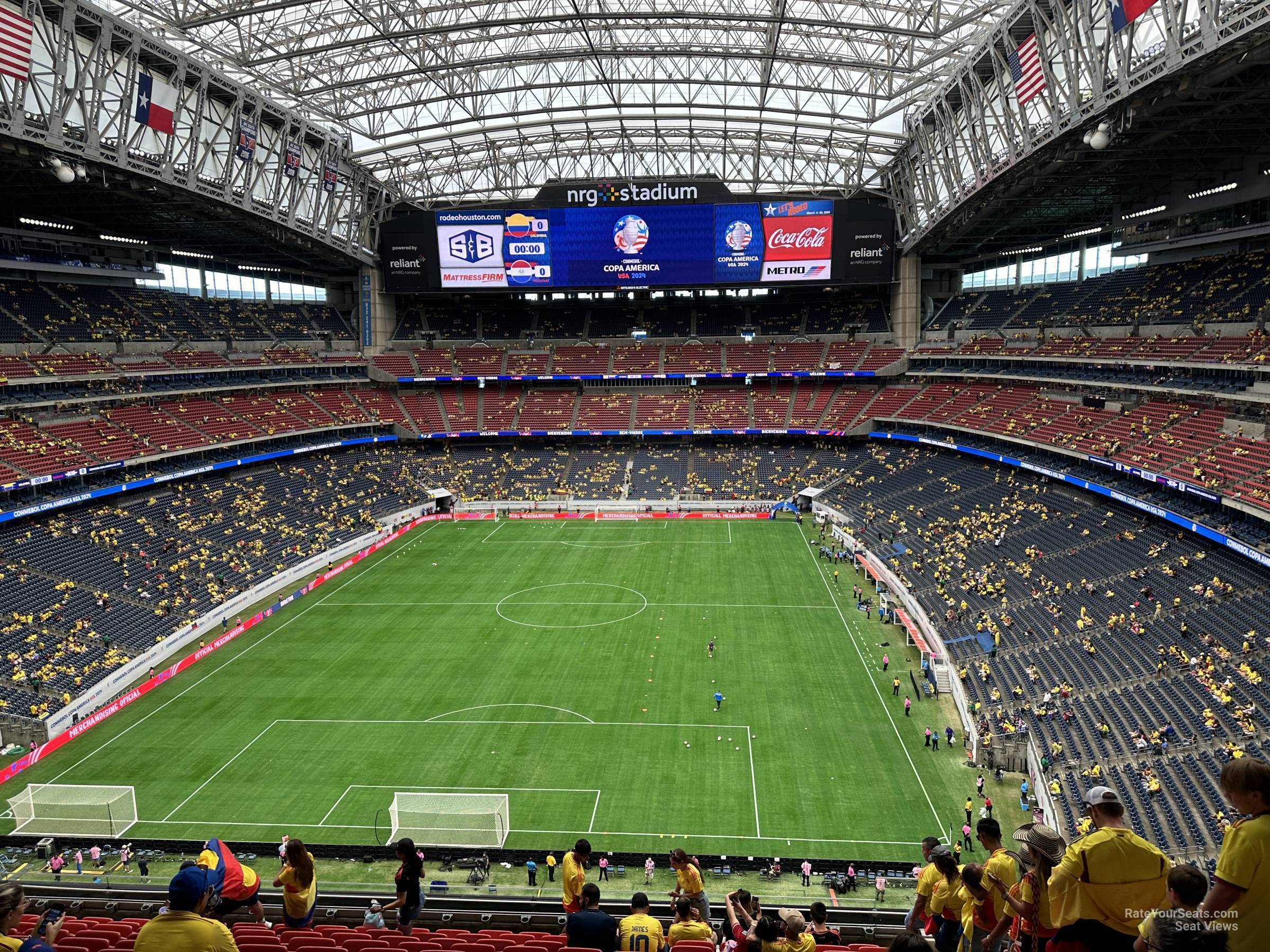 section 520, row m seat view  for soccer - nrg stadium