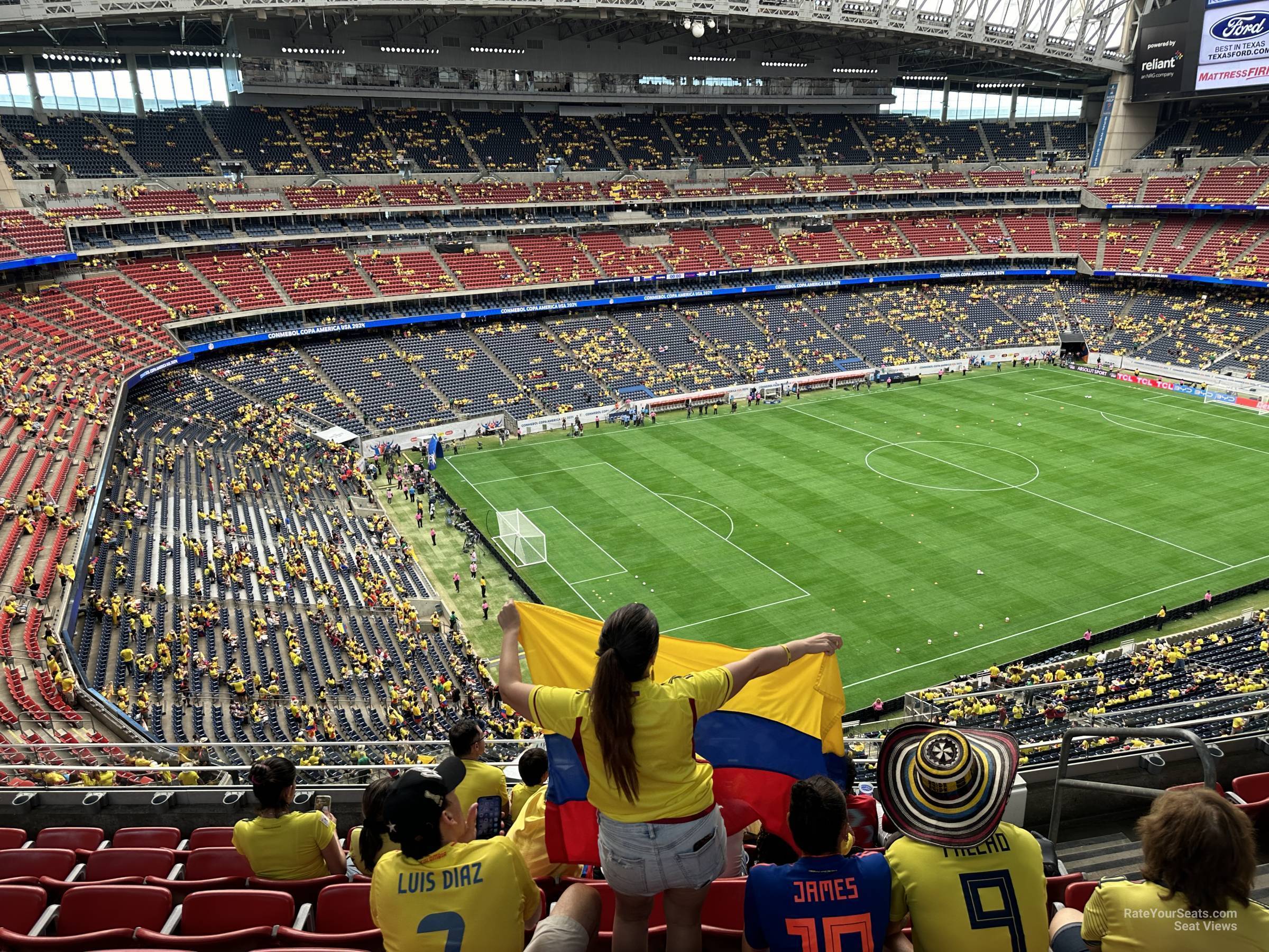 section 540, row m seat view  for soccer - nrg stadium