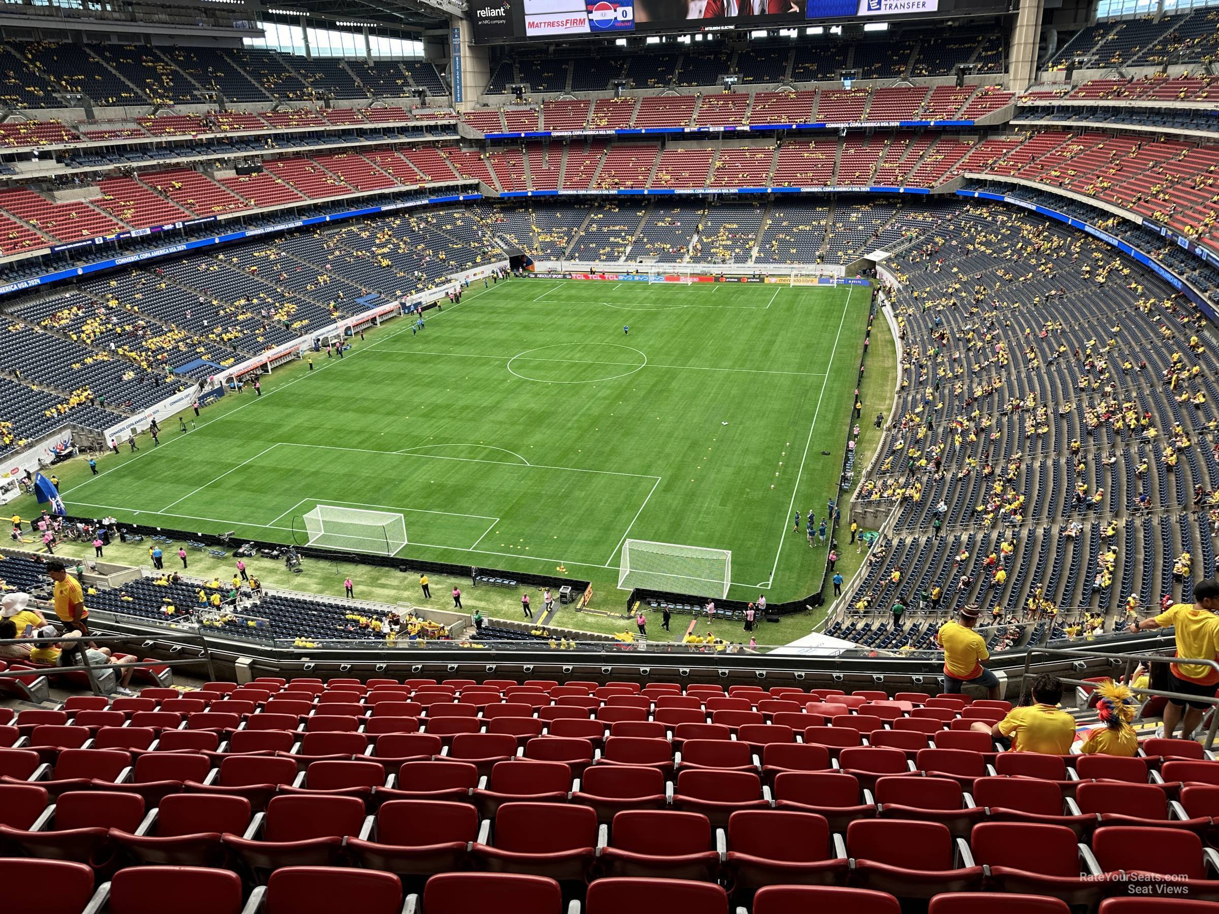 section 544, row m seat view  for soccer - nrg stadium