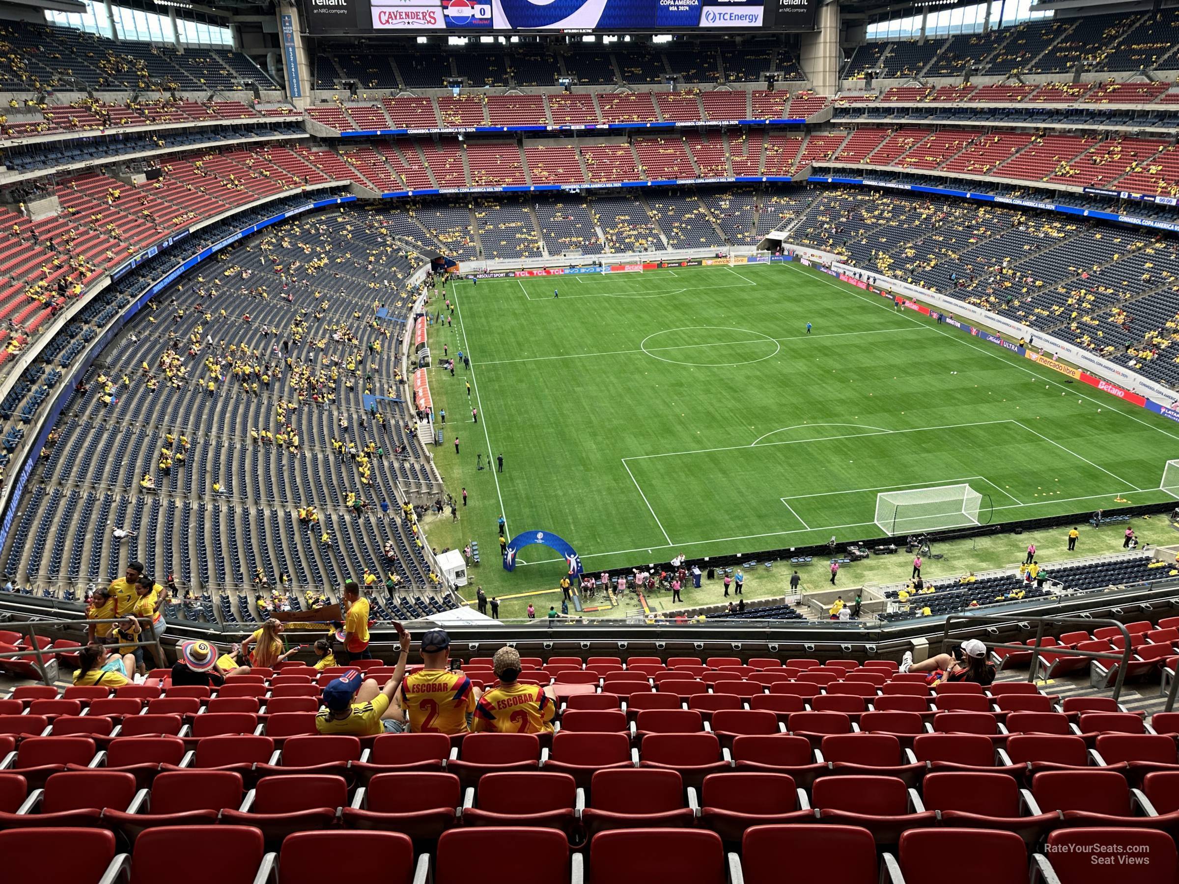 section 550, row m seat view  for soccer - nrg stadium