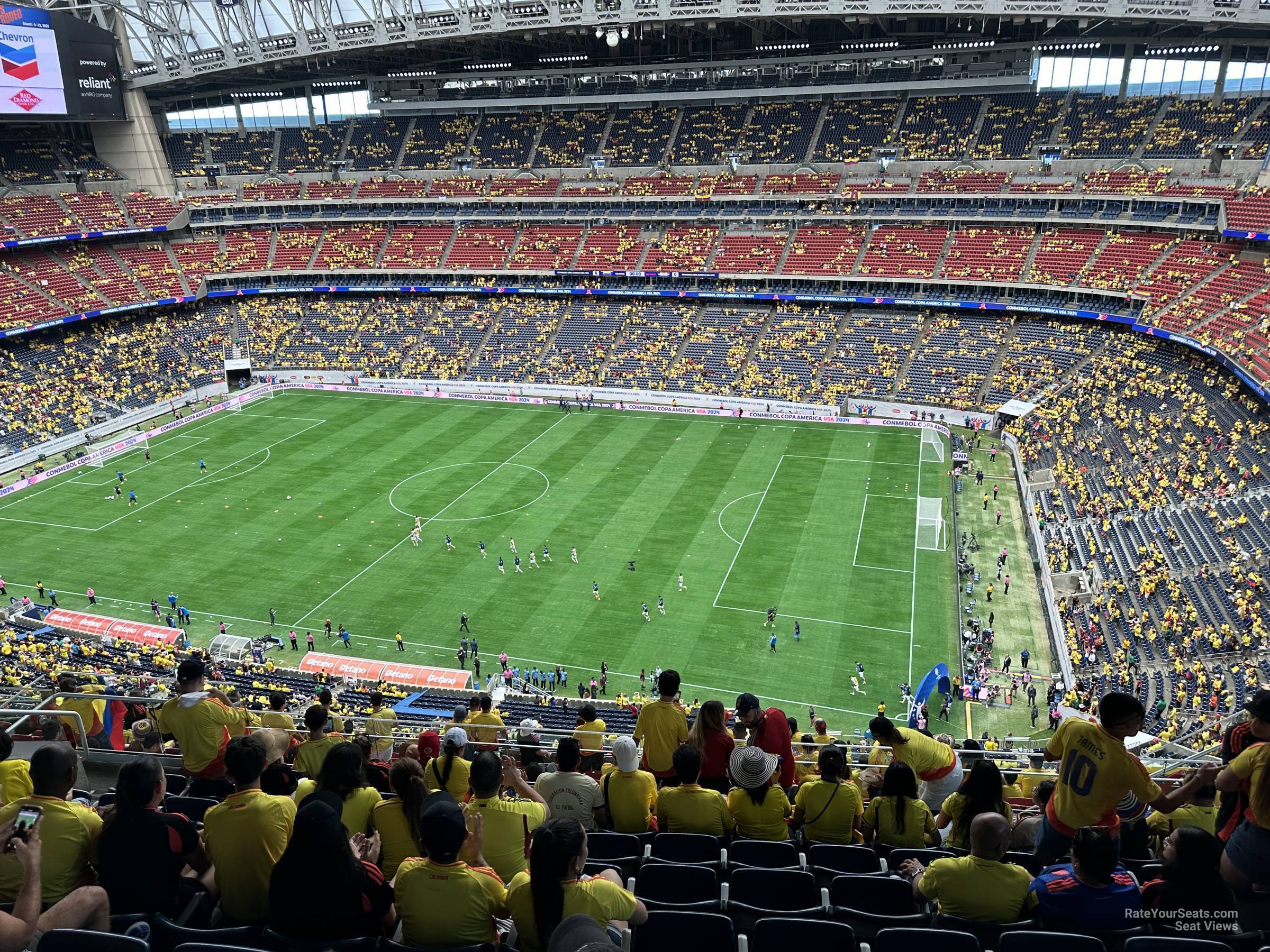 section 605, row k seat view  for soccer - nrg stadium