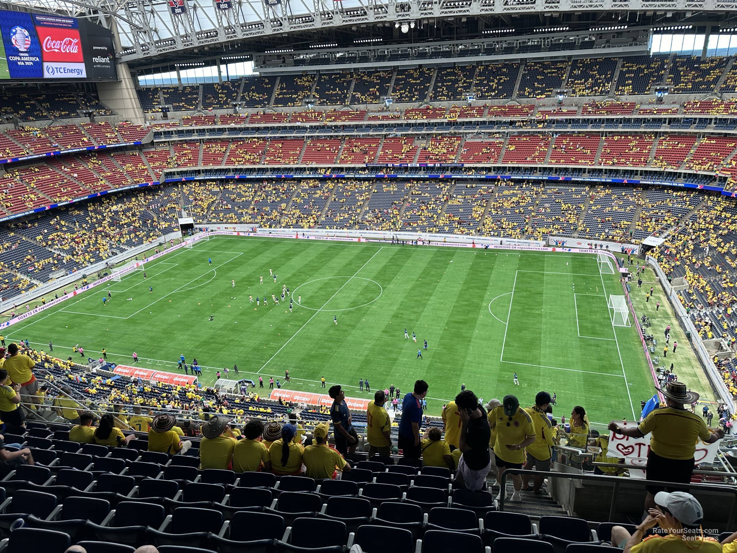 section 606, row k seat view  for soccer - nrg stadium