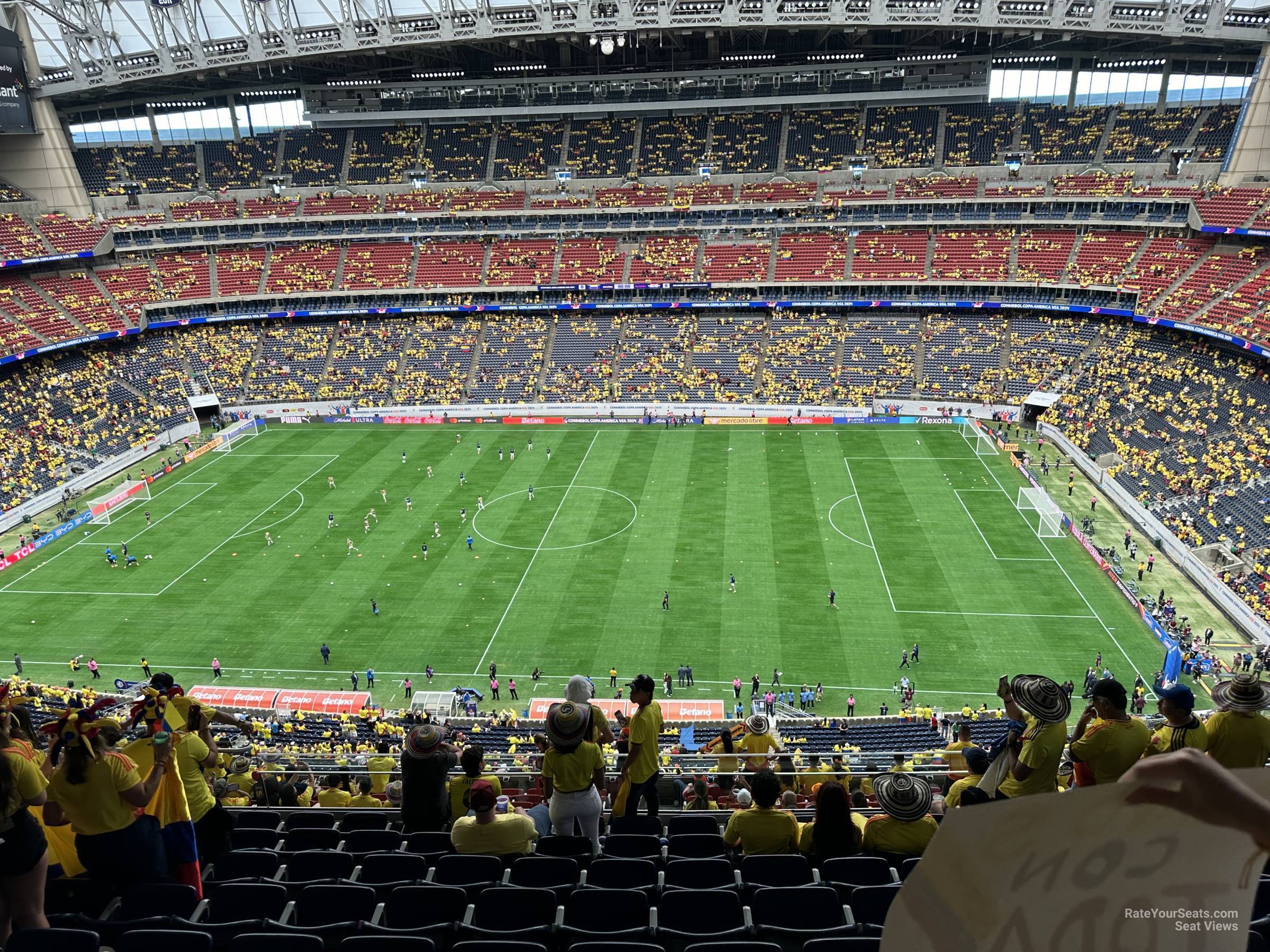 section 607, row k seat view  for soccer - nrg stadium