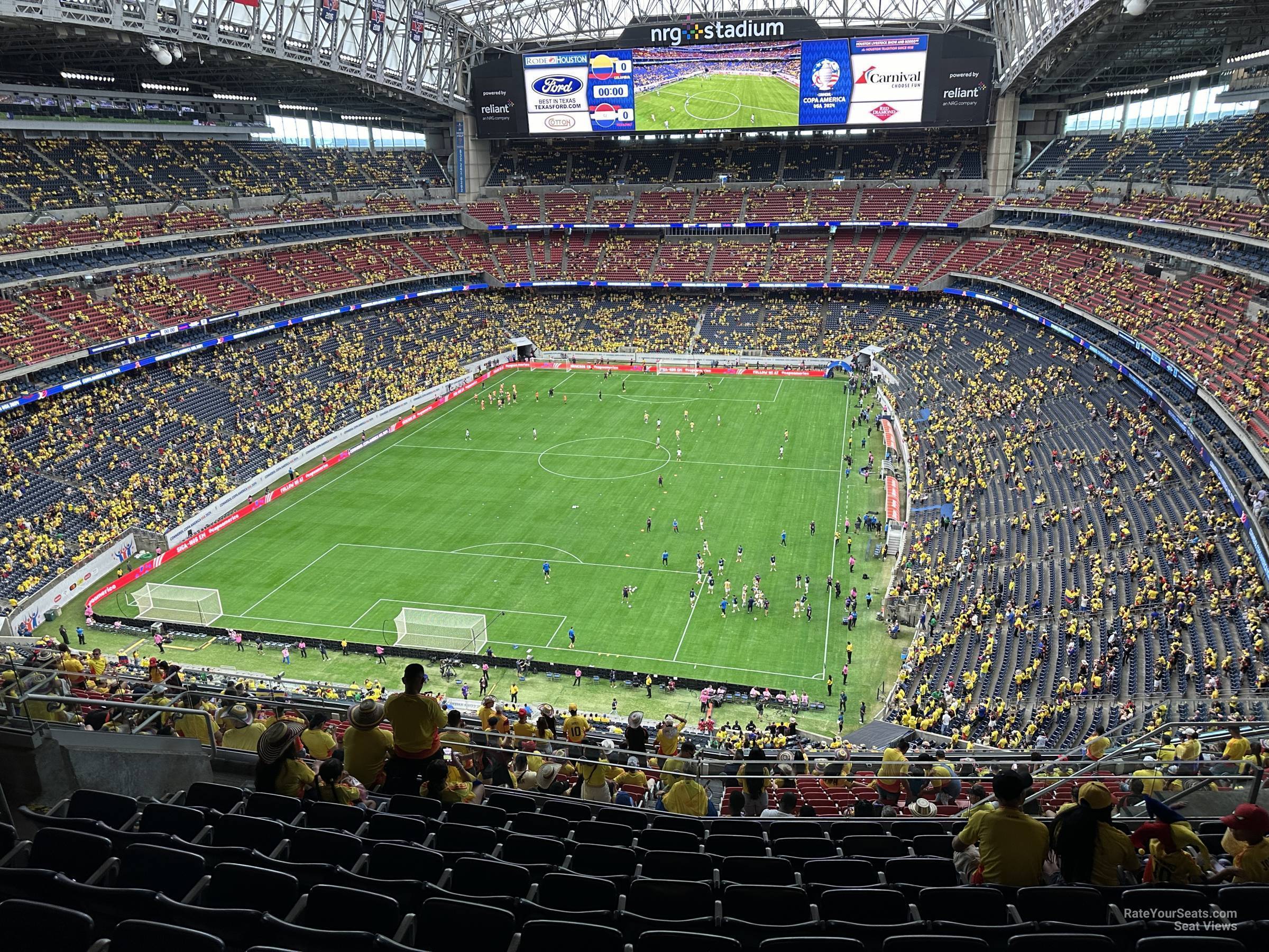 section 619, row k seat view  for soccer - nrg stadium