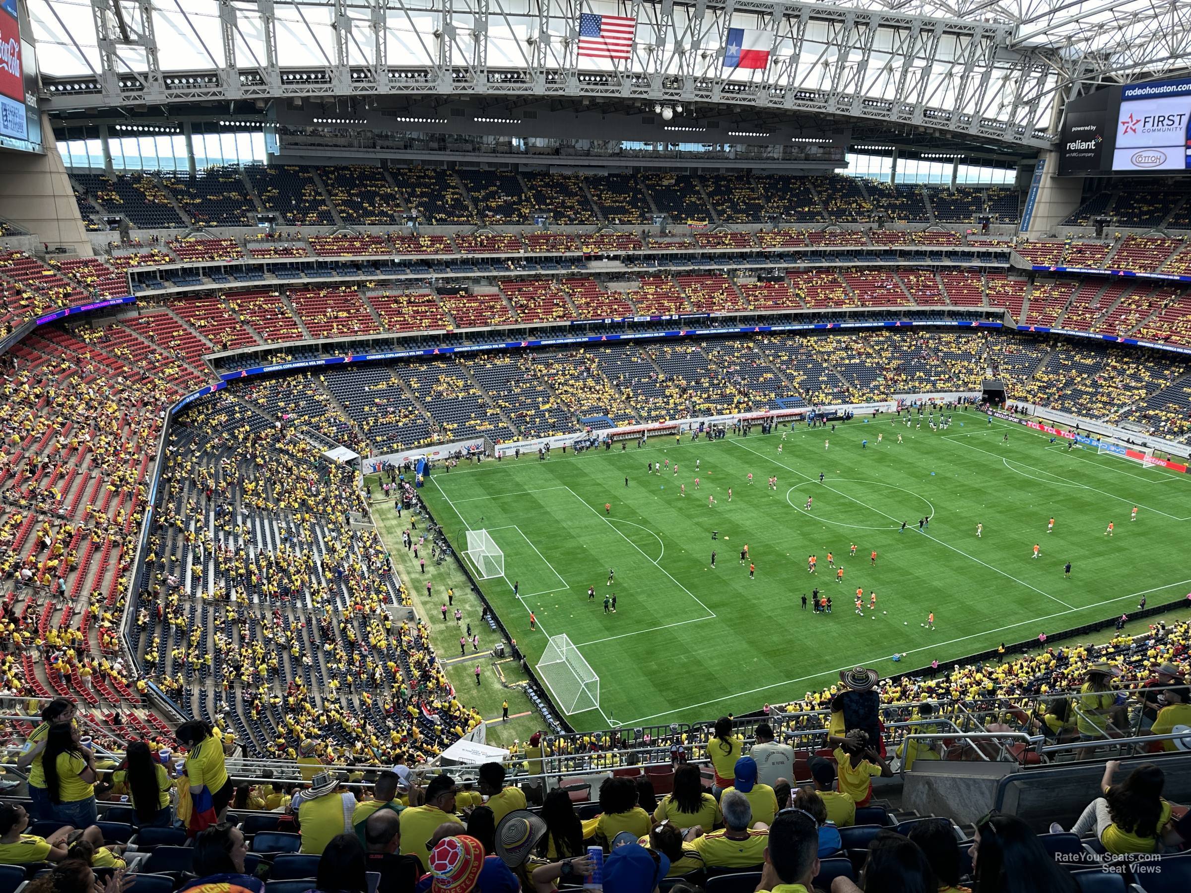 section 640, row k seat view  for soccer - nrg stadium