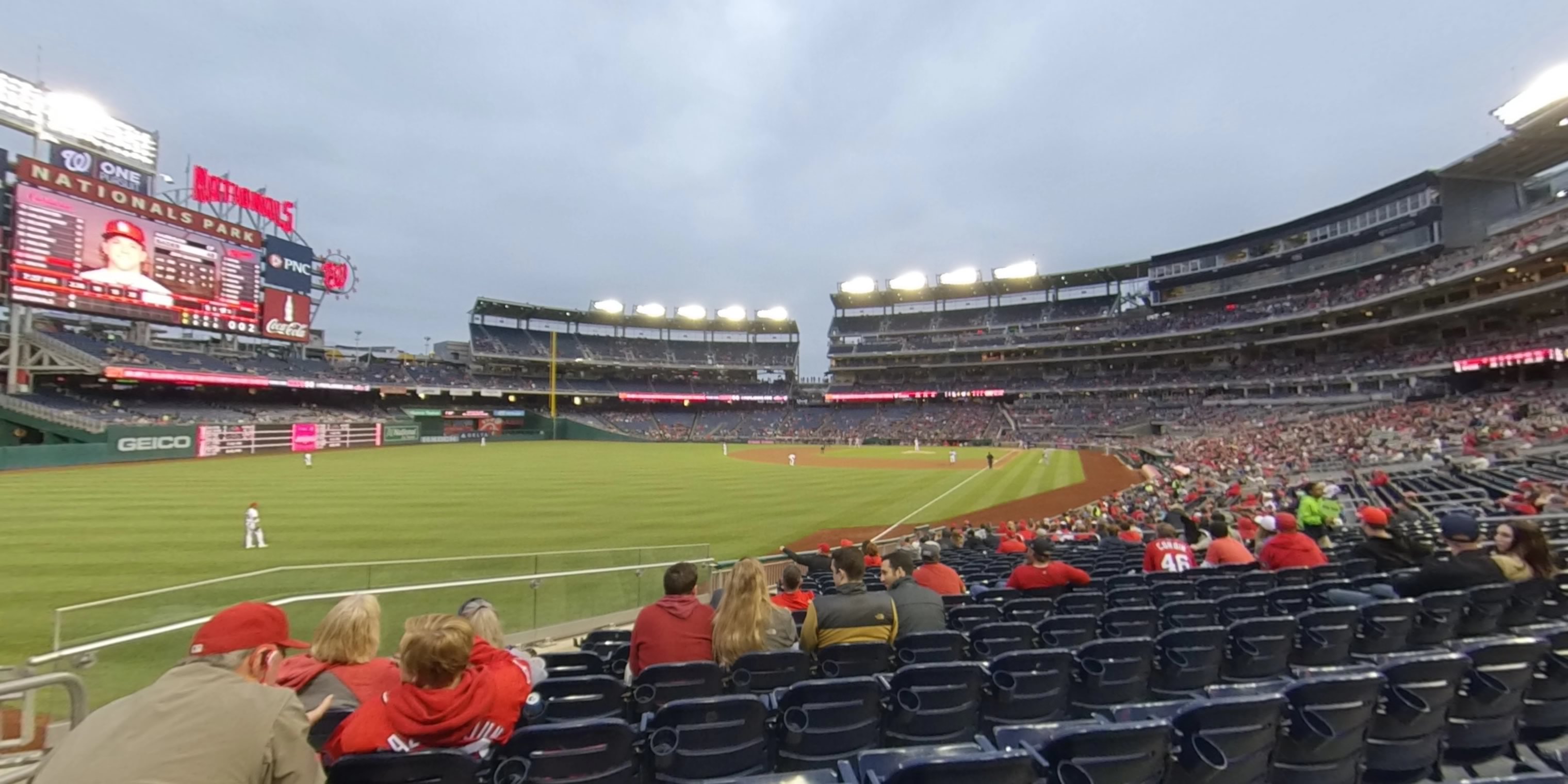 section 107 panoramic seat view  for baseball - nationals park