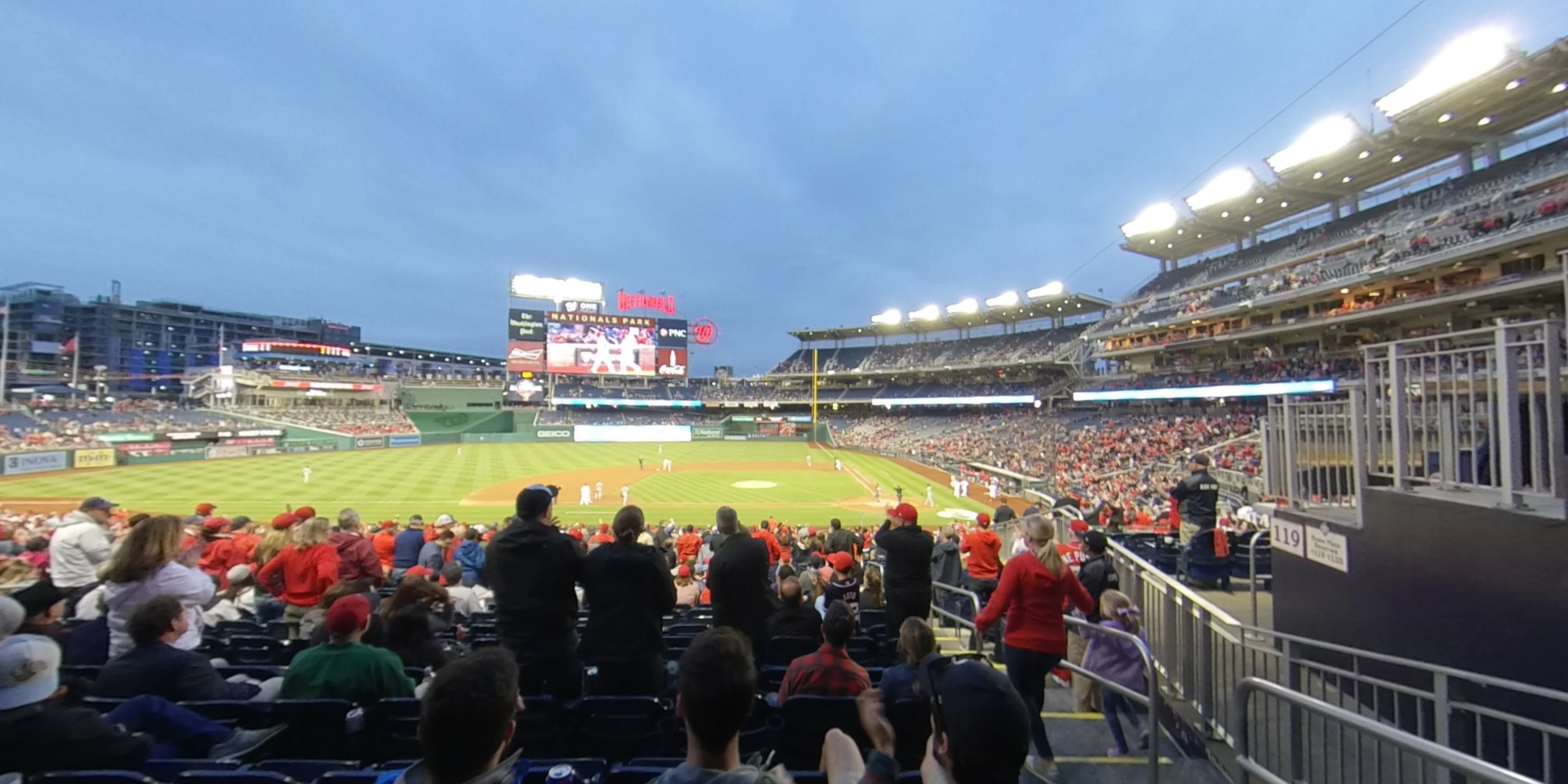 section 119 panoramic seat view  for baseball - nationals park