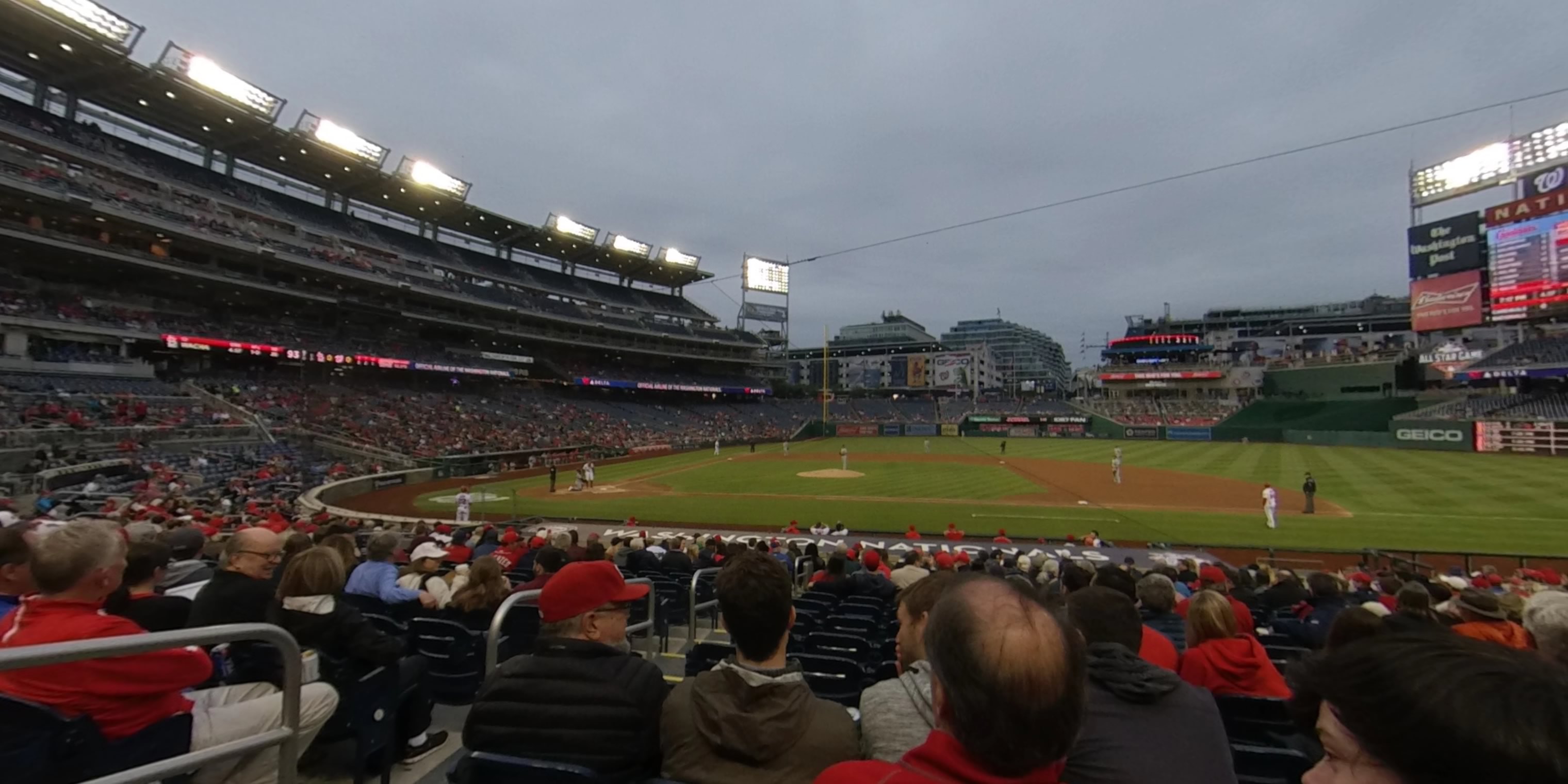 section 128 panoramic seat view  for baseball - nationals park