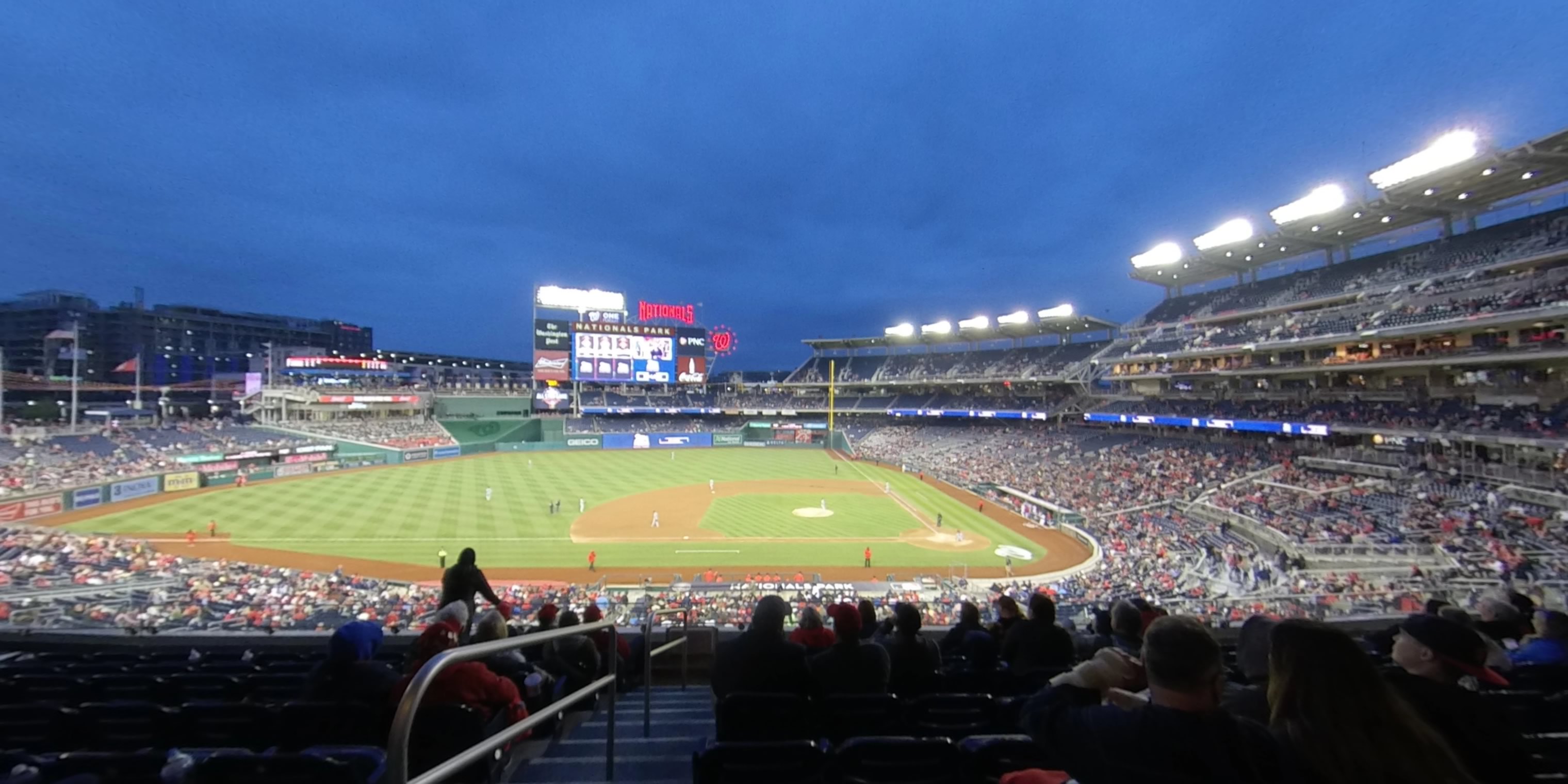 section 208 panoramic seat view  for baseball - nationals park