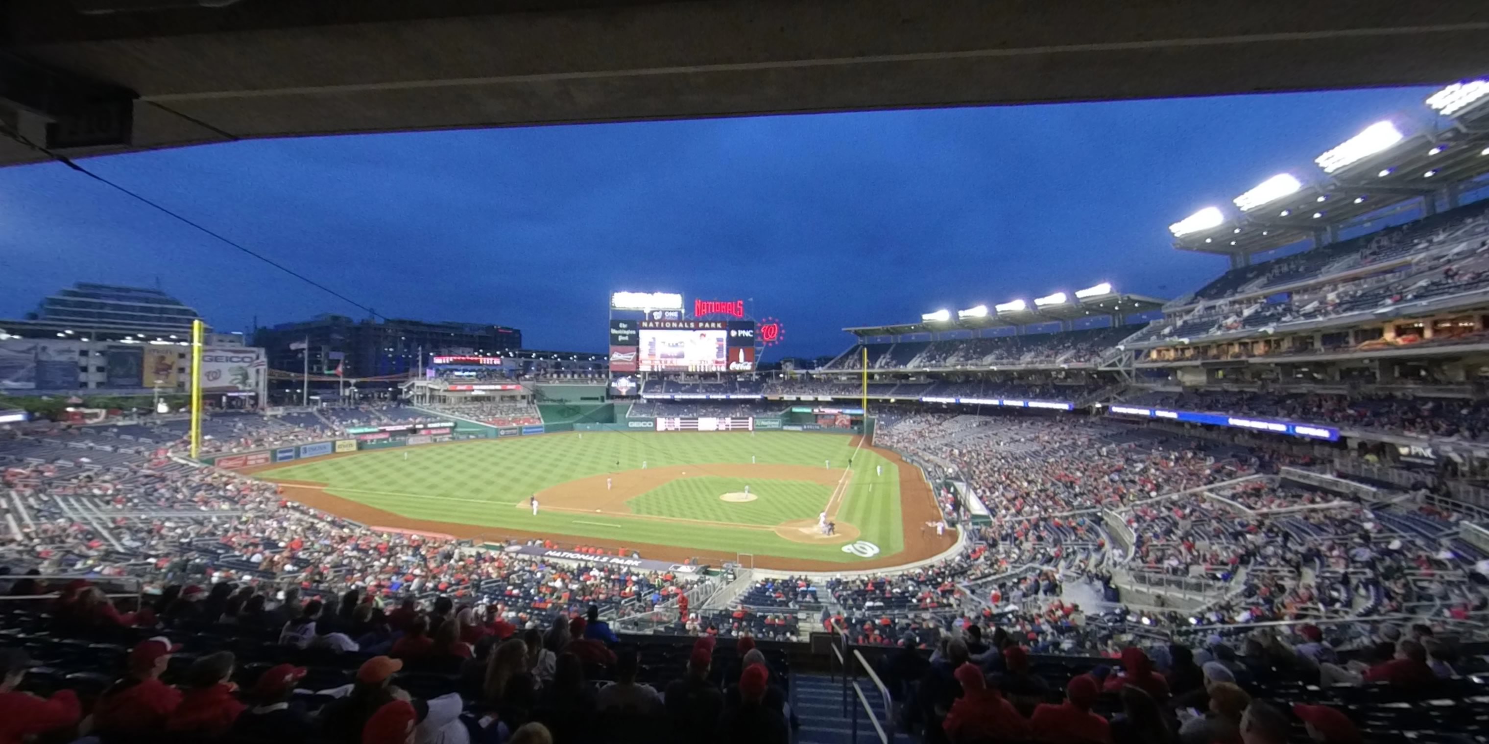section 210 panoramic seat view  for baseball - nationals park