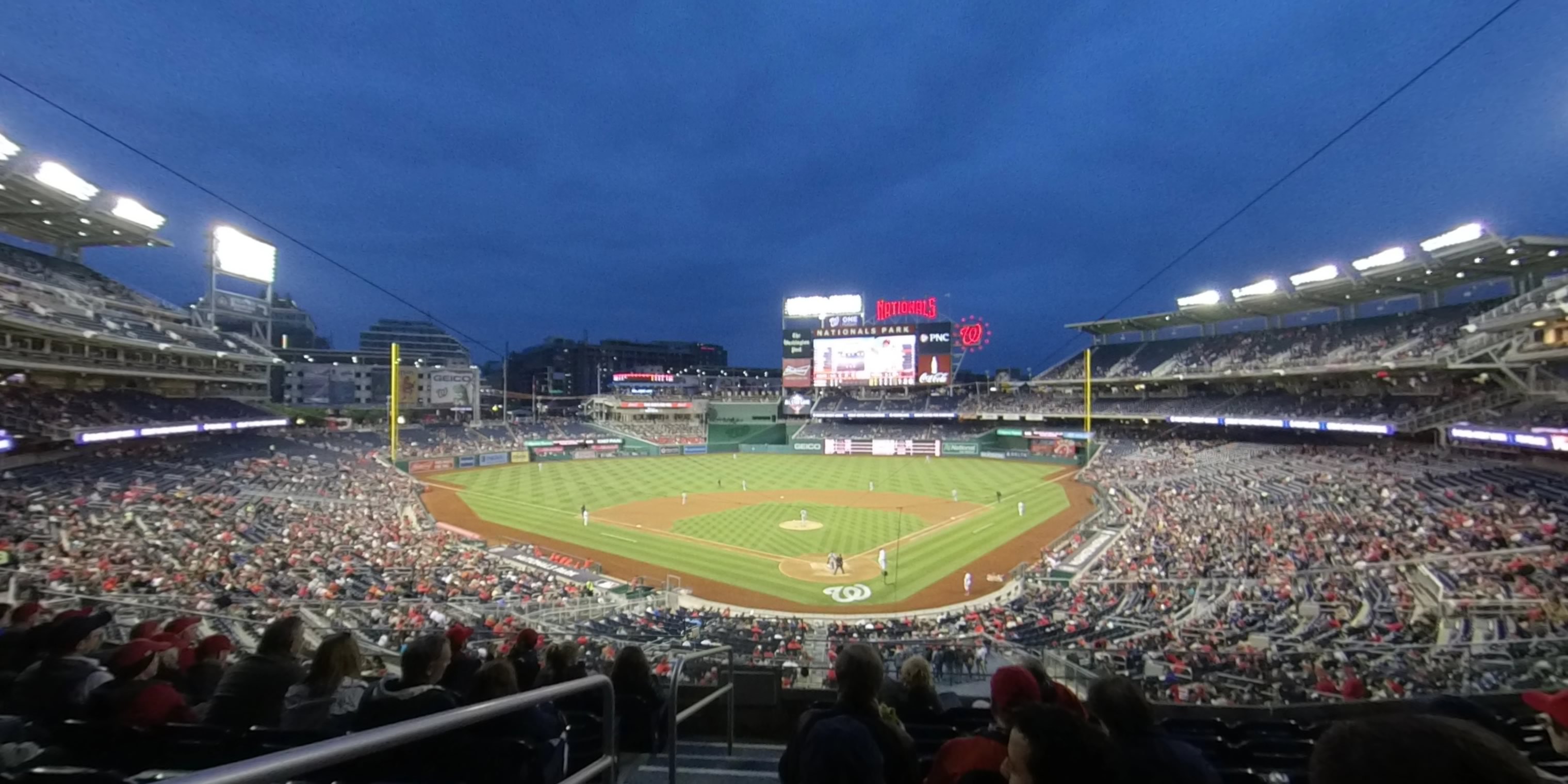 section 212 panoramic seat view  for baseball - nationals park