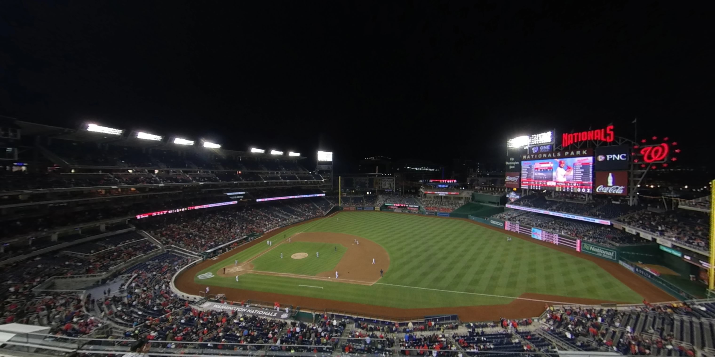 section 320 panoramic seat view  for baseball - nationals park