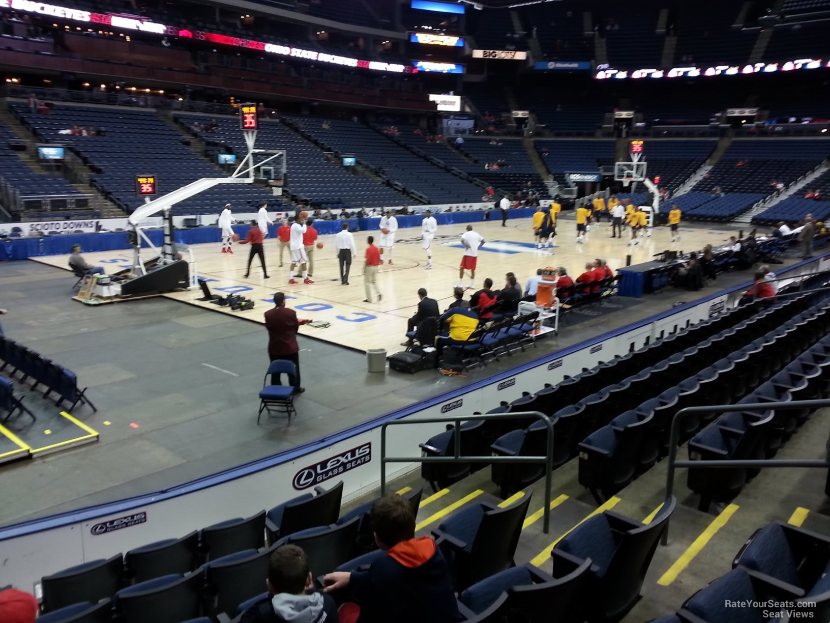 section 106, row g seat view  for basketball - nationwide arena