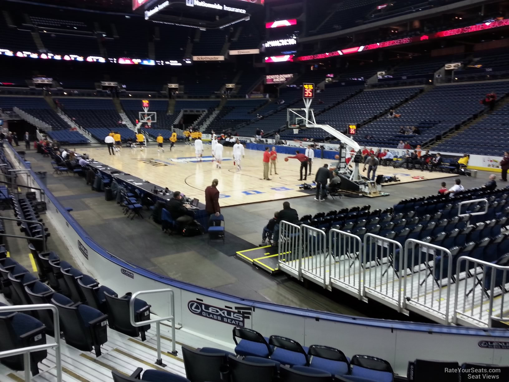 section 111, row g seat view  for basketball - nationwide arena