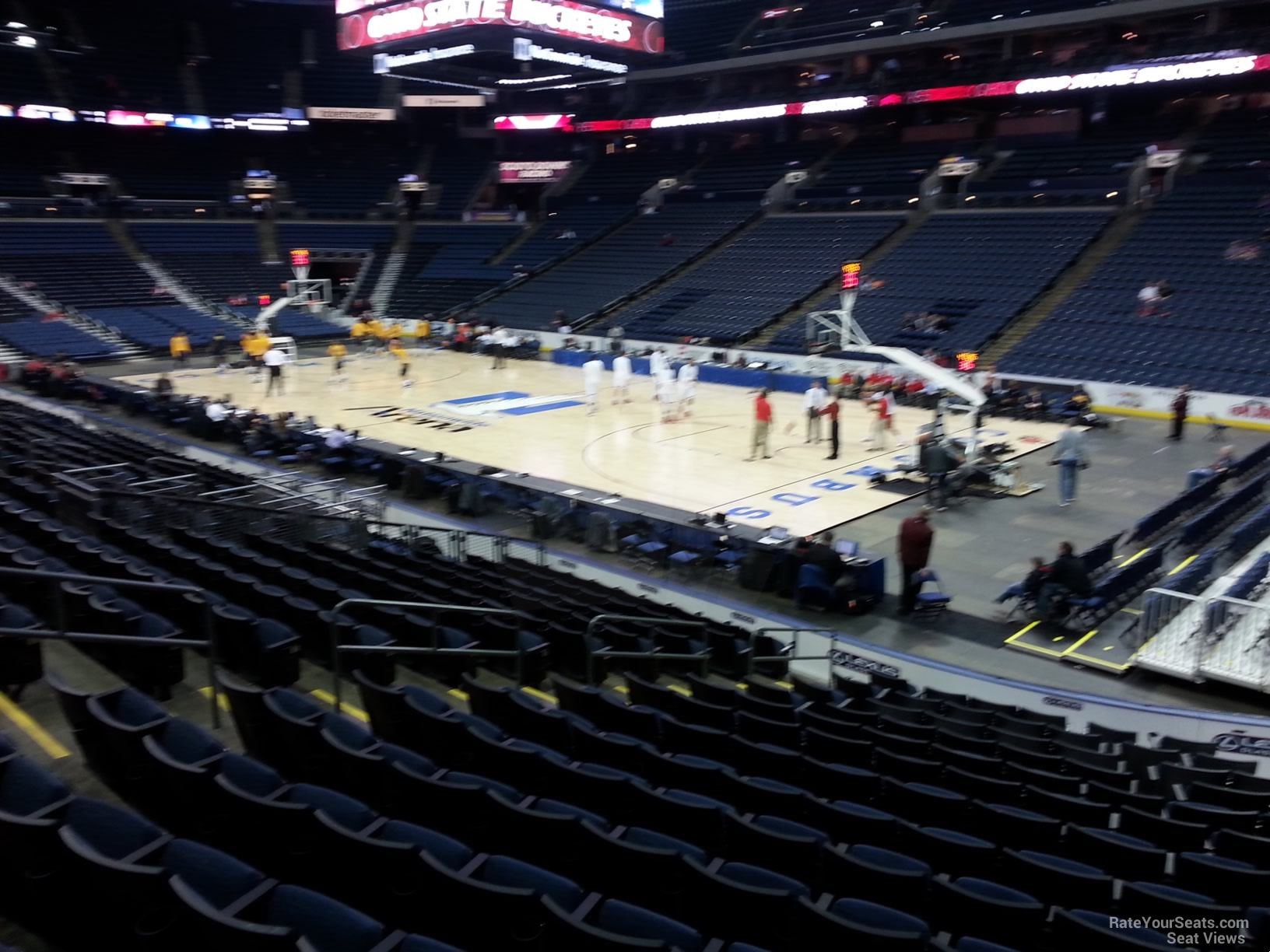 section 112, row q seat view  for basketball - nationwide arena