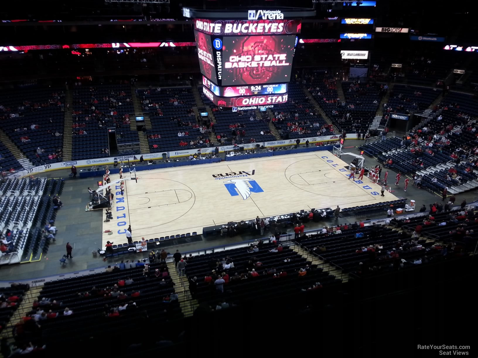 section 204, row g seat view  for basketball - nationwide arena