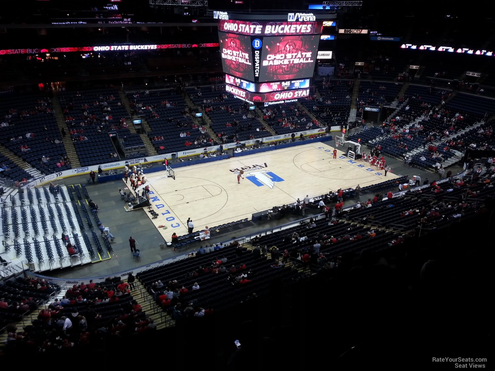 section 205, row g seat view  for basketball - nationwide arena