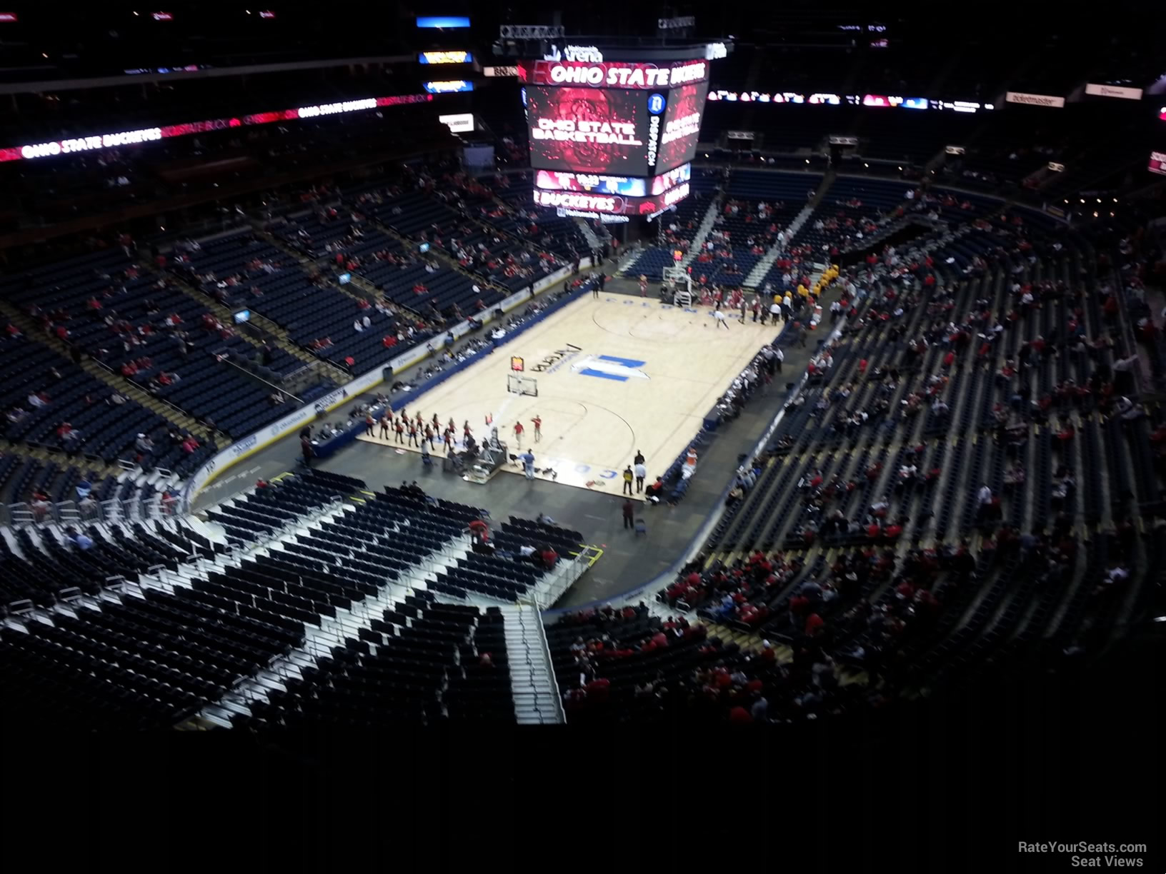 section 208, row g seat view  for basketball - nationwide arena