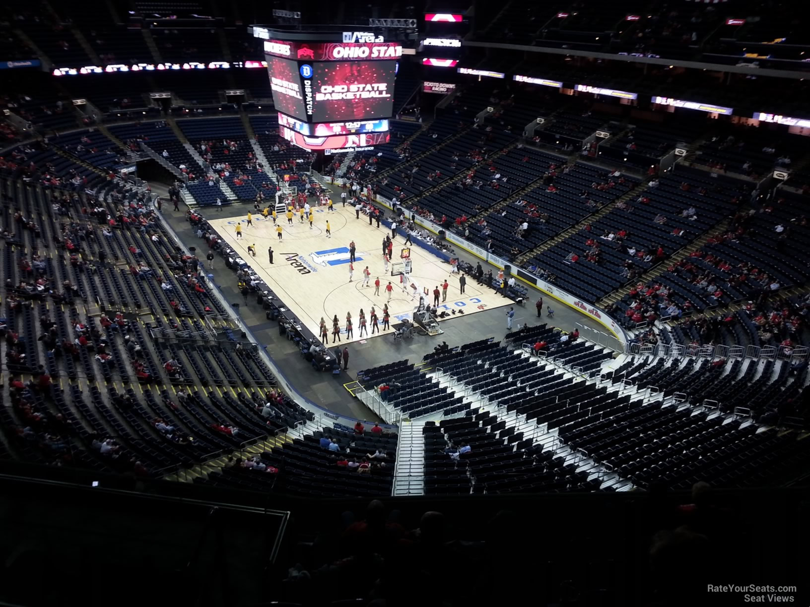 section 212, row g seat view  for basketball - nationwide arena