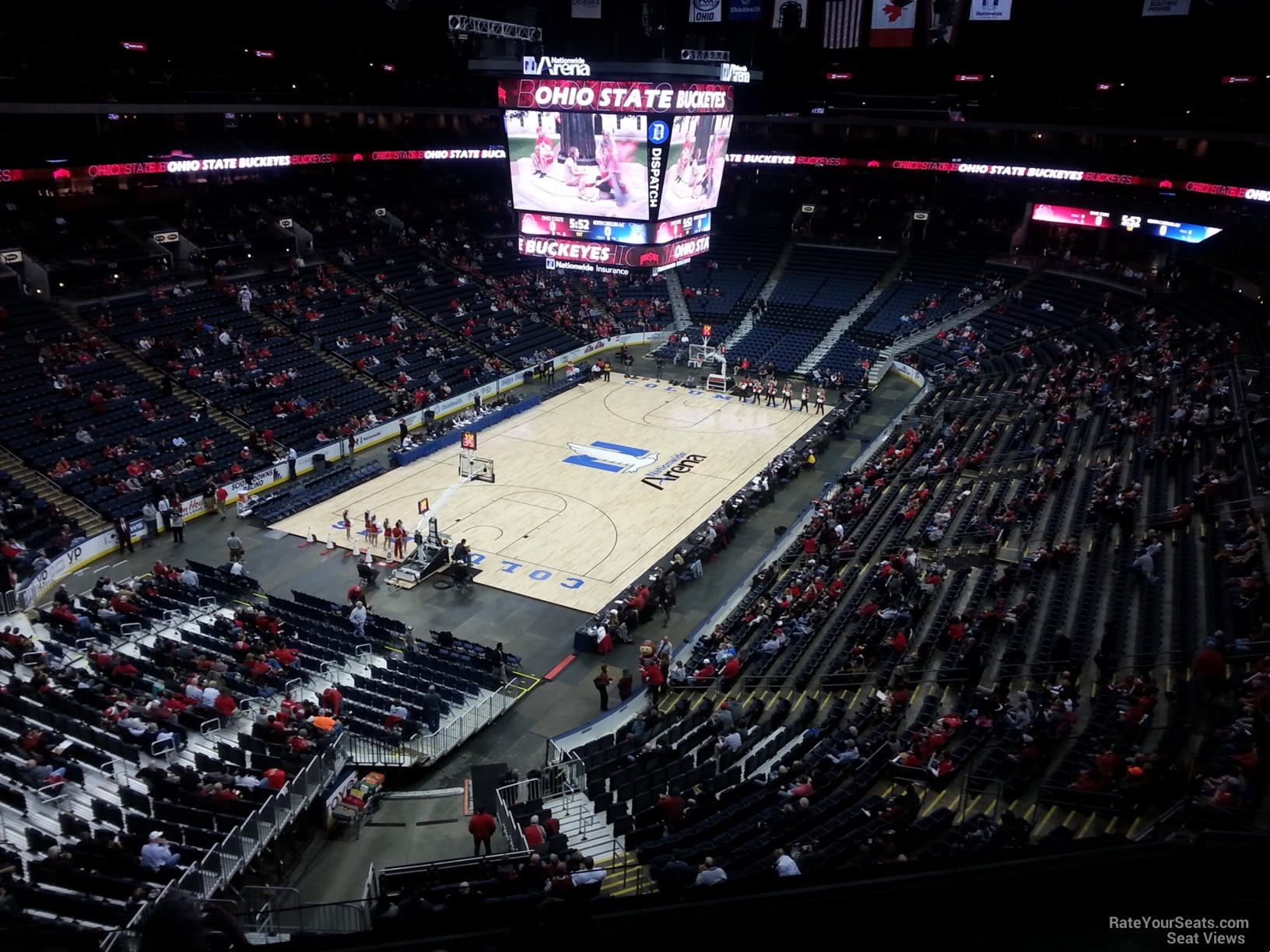 section 221, row g seat view  for basketball - nationwide arena