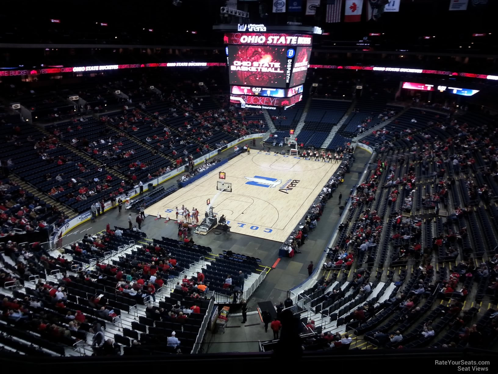section 222, row g seat view  for basketball - nationwide arena