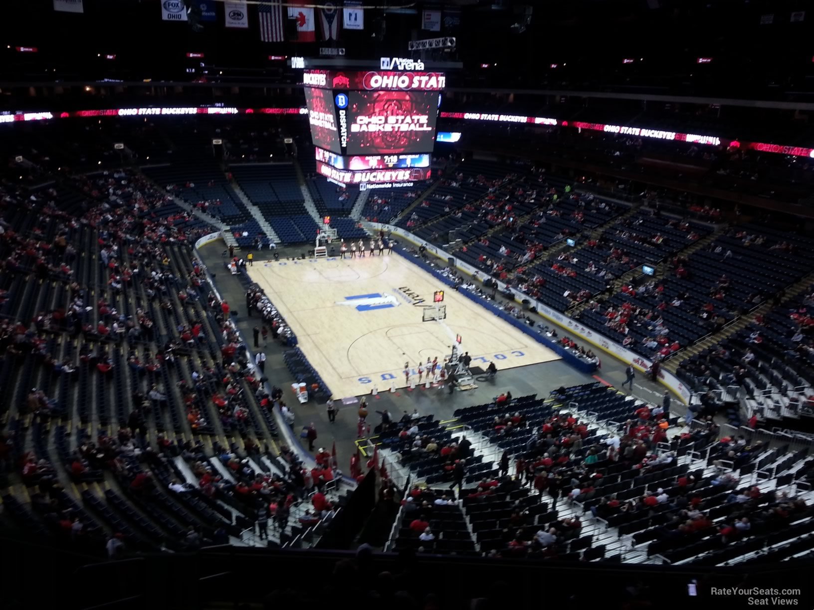 section 226, row g seat view  for basketball - nationwide arena