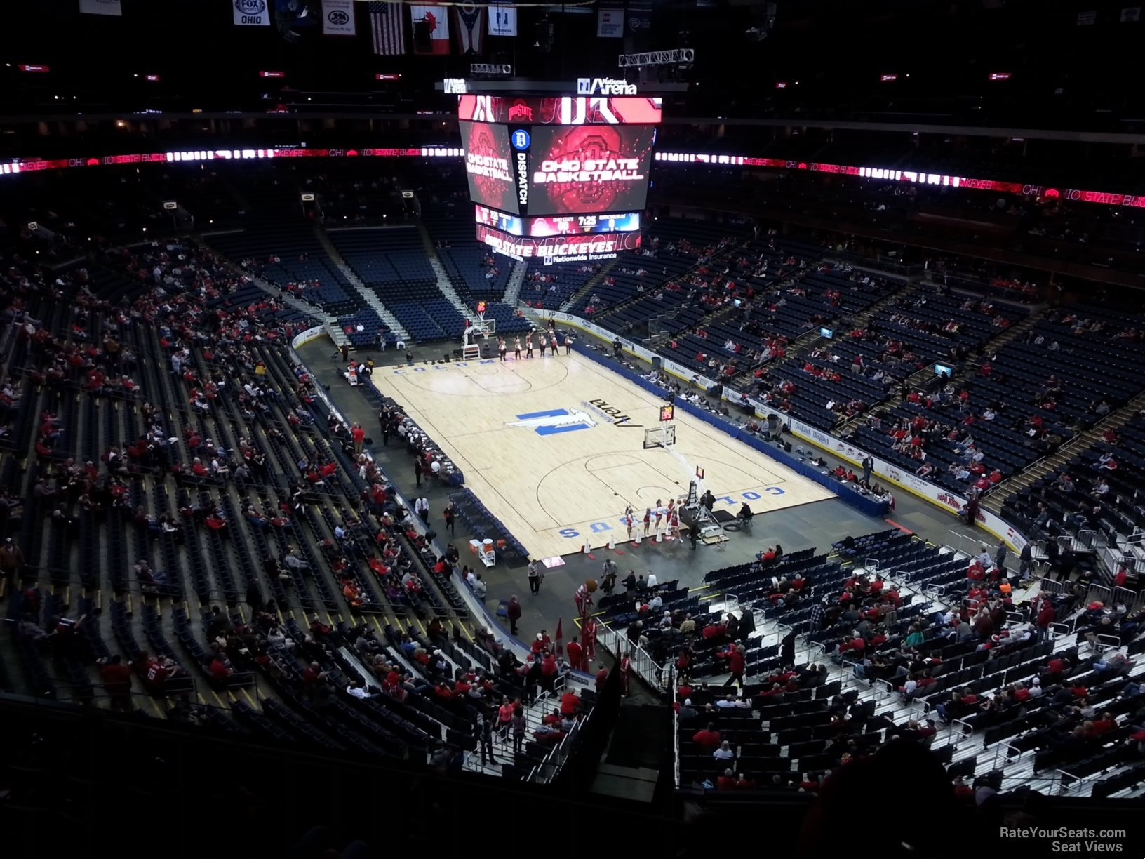 section 227, row g seat view  for basketball - nationwide arena
