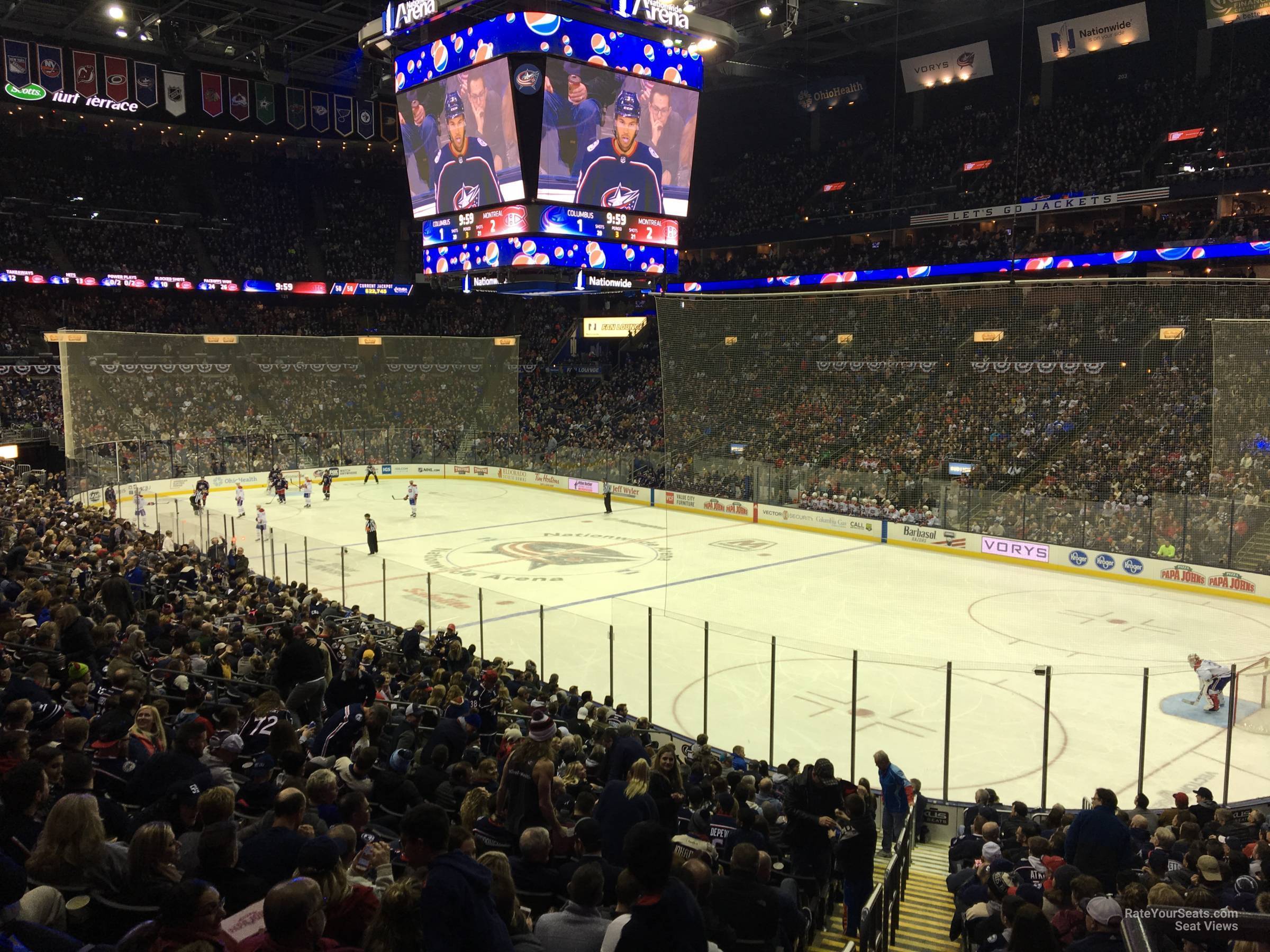 section 111, row y seat view  for hockey - nationwide arena