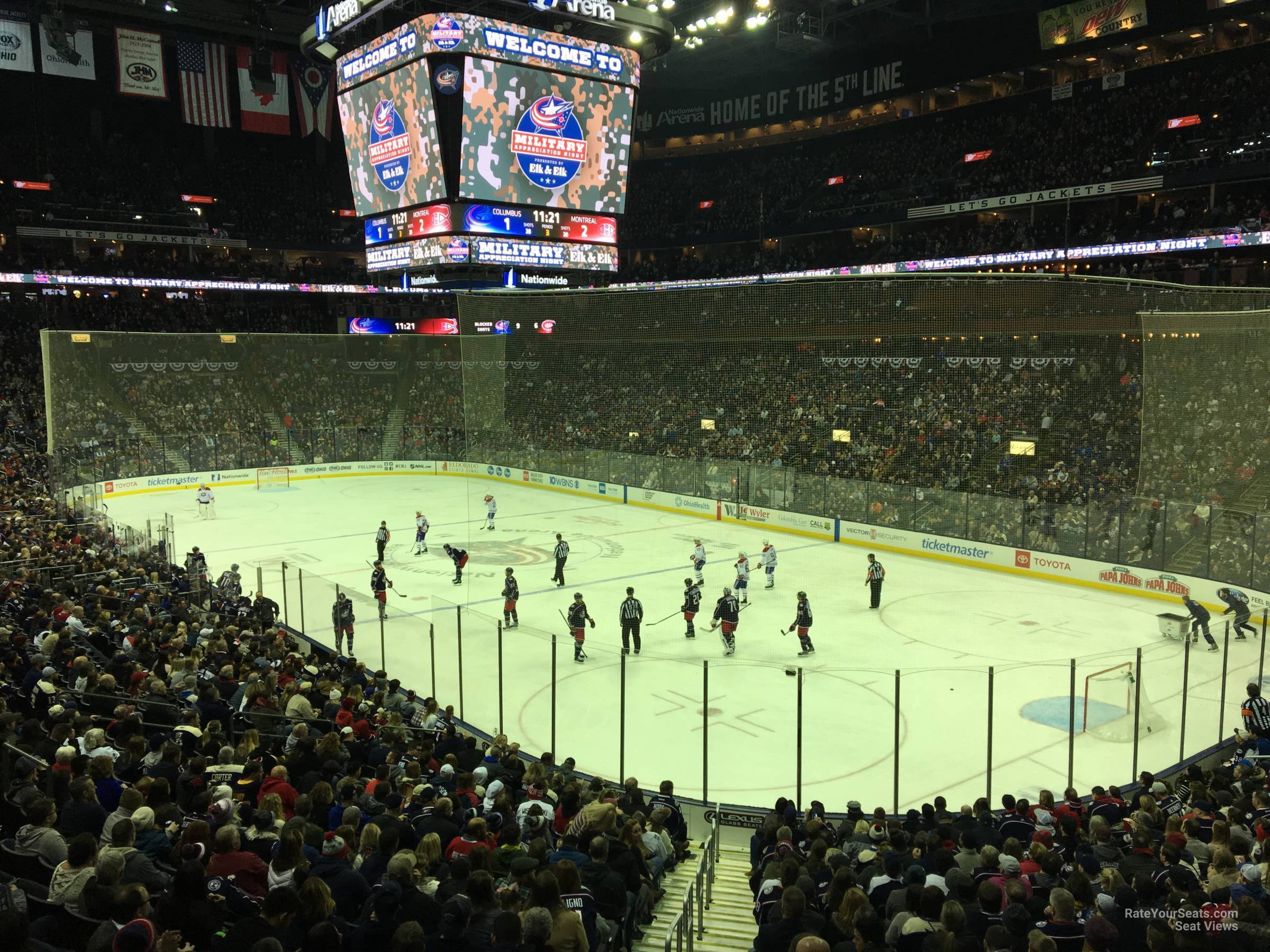 section 122, row y seat view  for hockey - nationwide arena