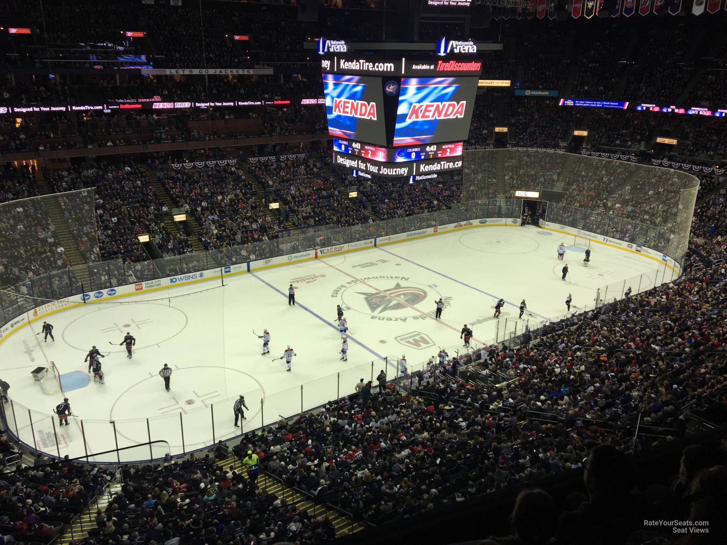 section 205, row c seat view  for hockey - nationwide arena