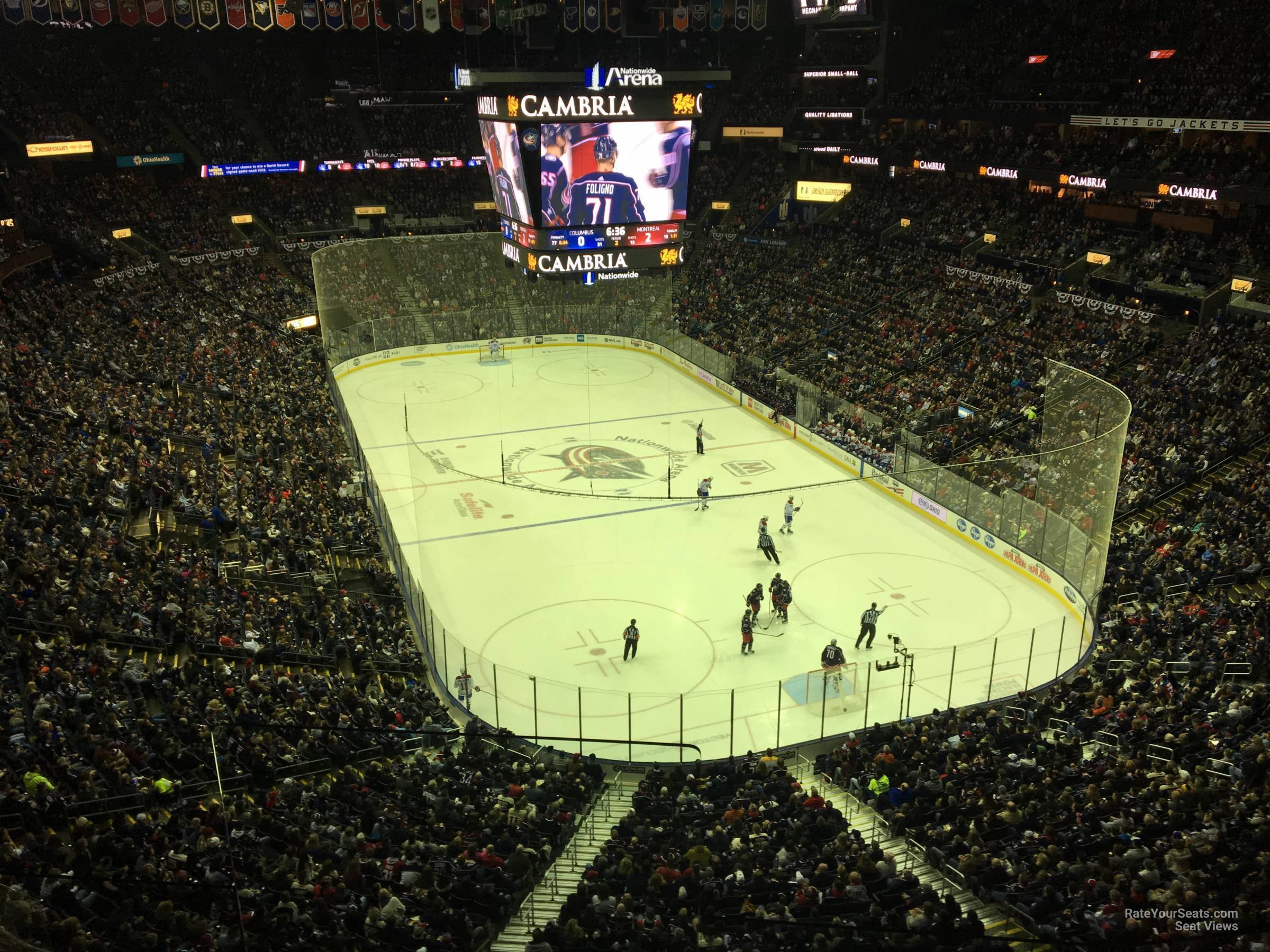 section 211, row c seat view  for hockey - nationwide arena