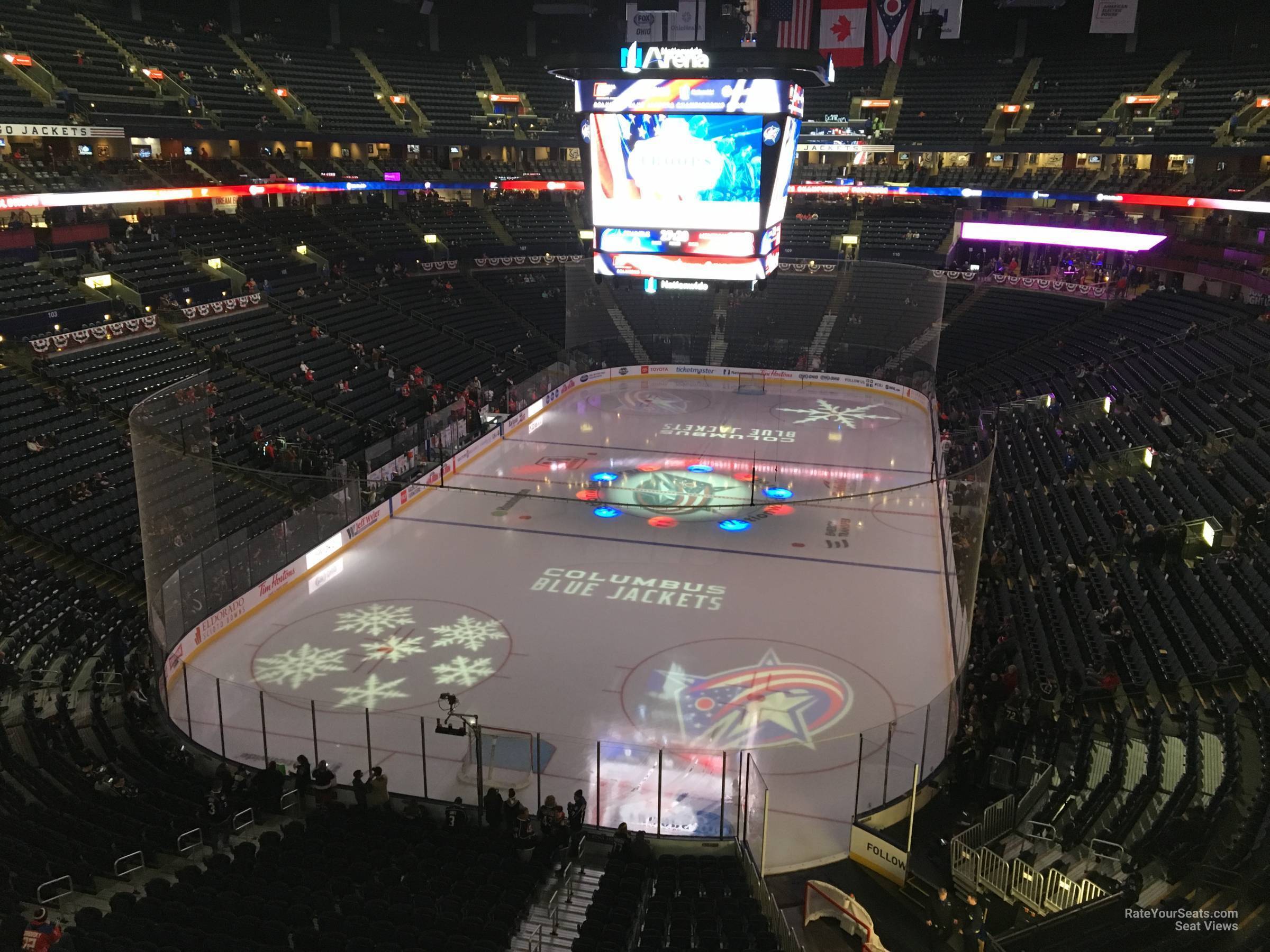 section 223, row a seat view  for hockey - nationwide arena
