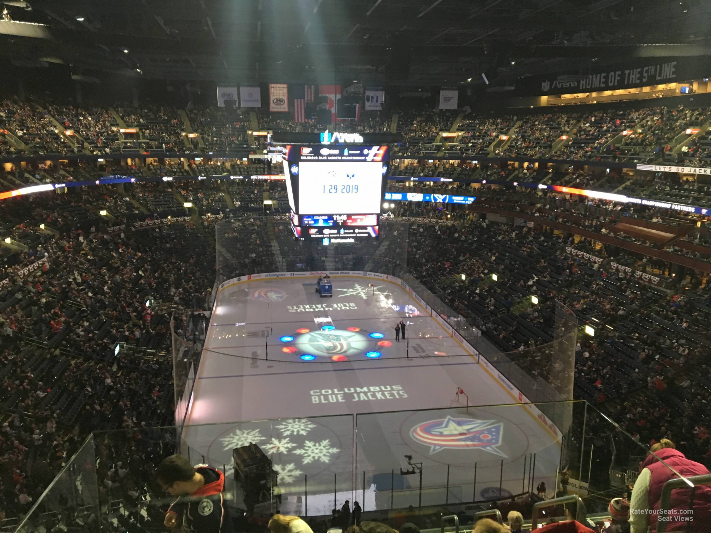 section 224, row g seat view  for hockey - nationwide arena