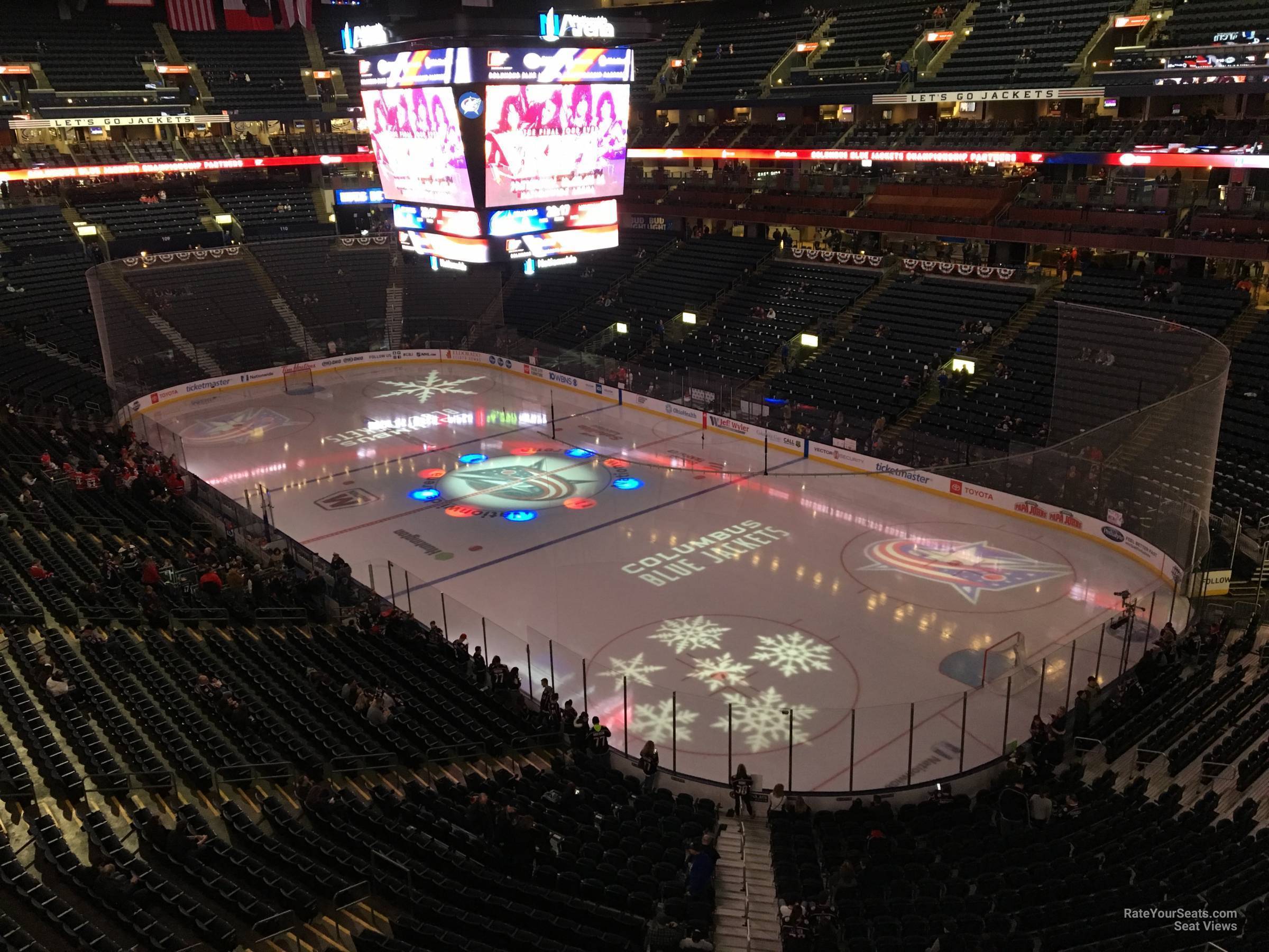 section 228, row a seat view  for hockey - nationwide arena