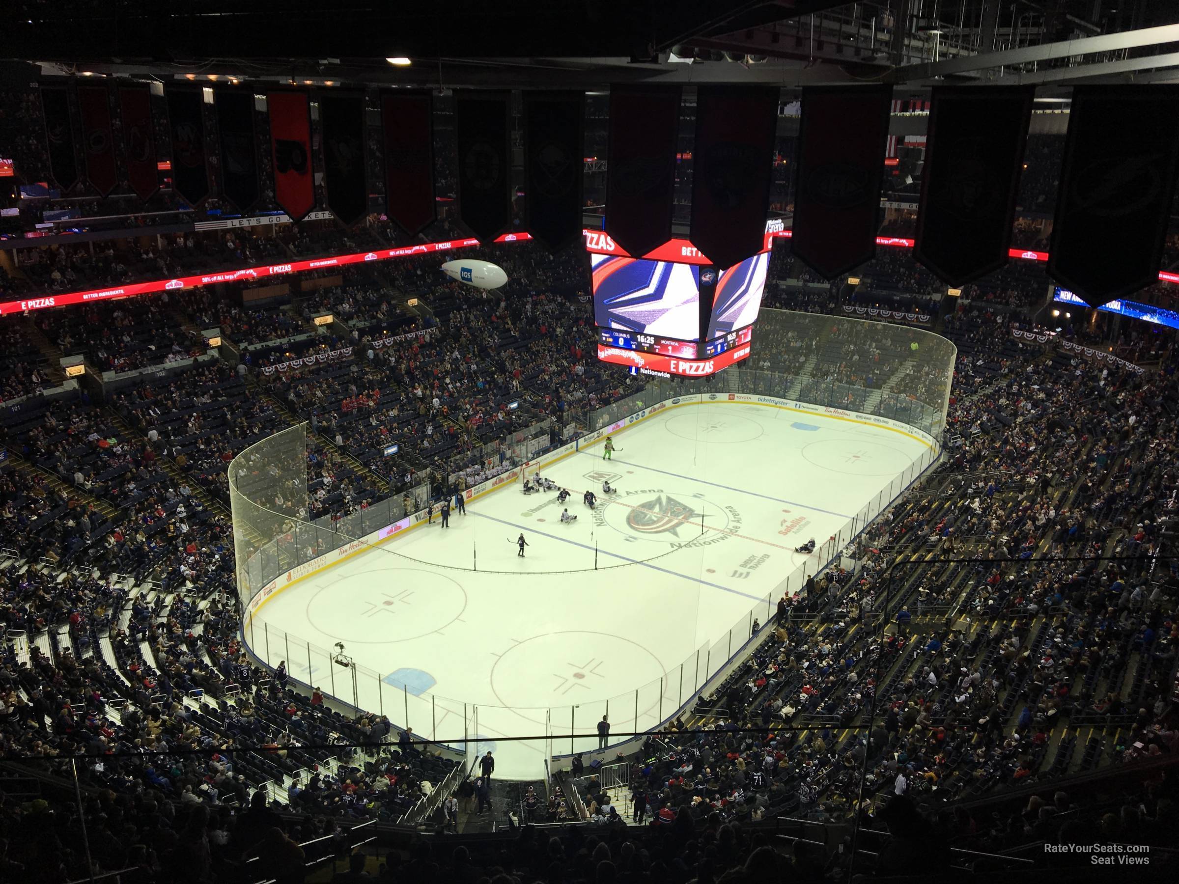 section 301, row a seat view  for hockey - nationwide arena