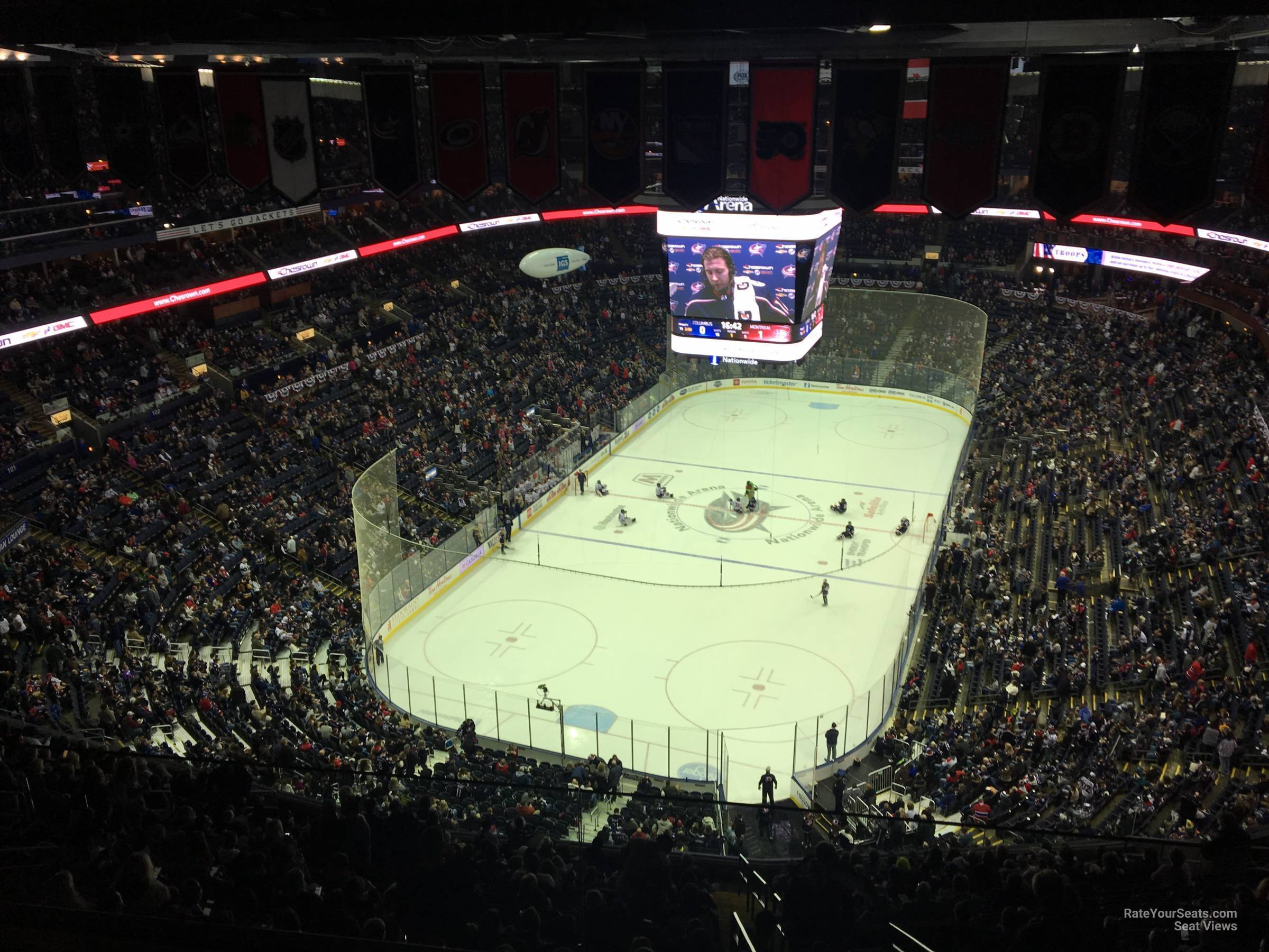 section 303, row a seat view  for hockey - nationwide arena