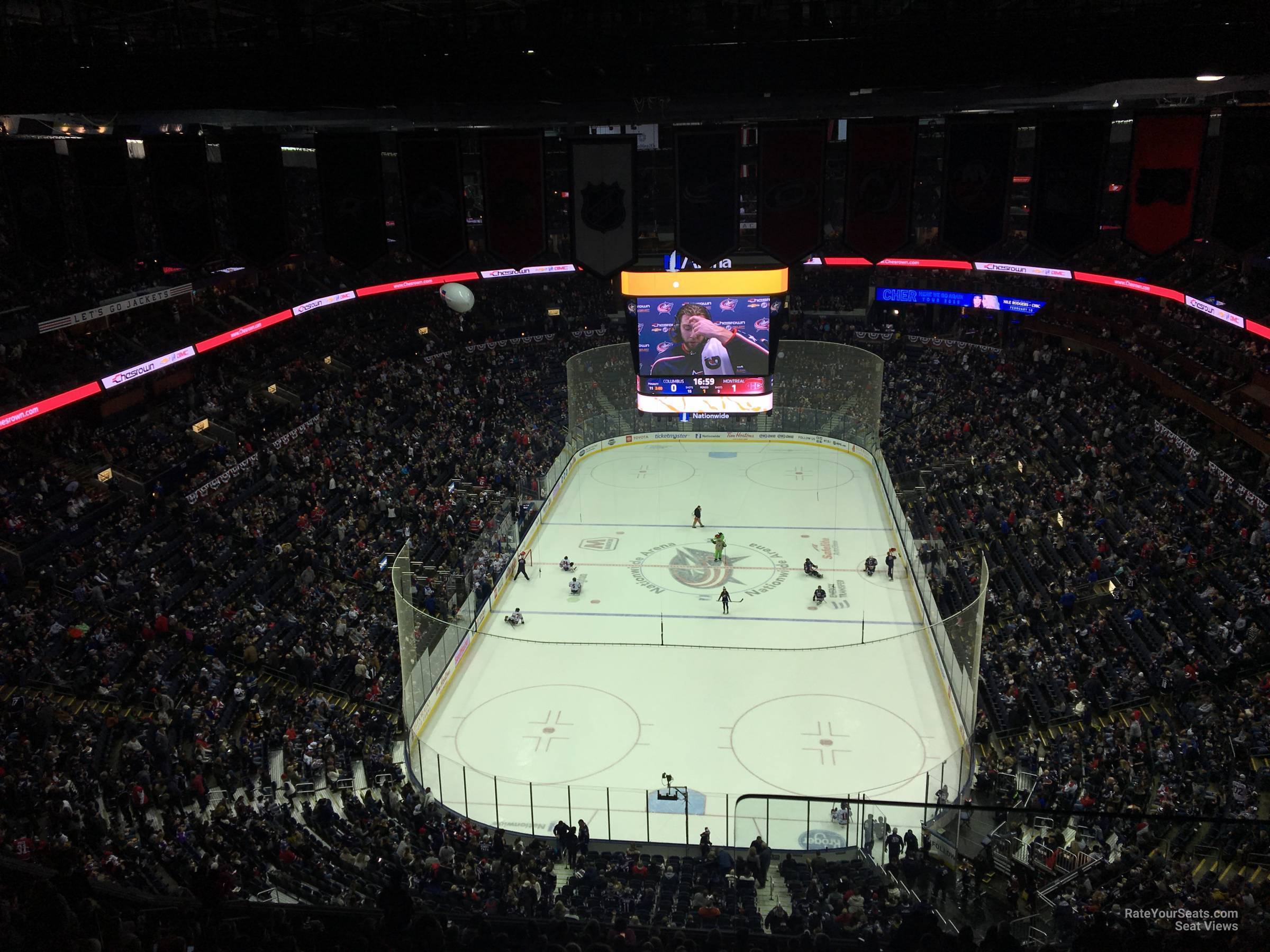 section 305, row a seat view  for hockey - nationwide arena