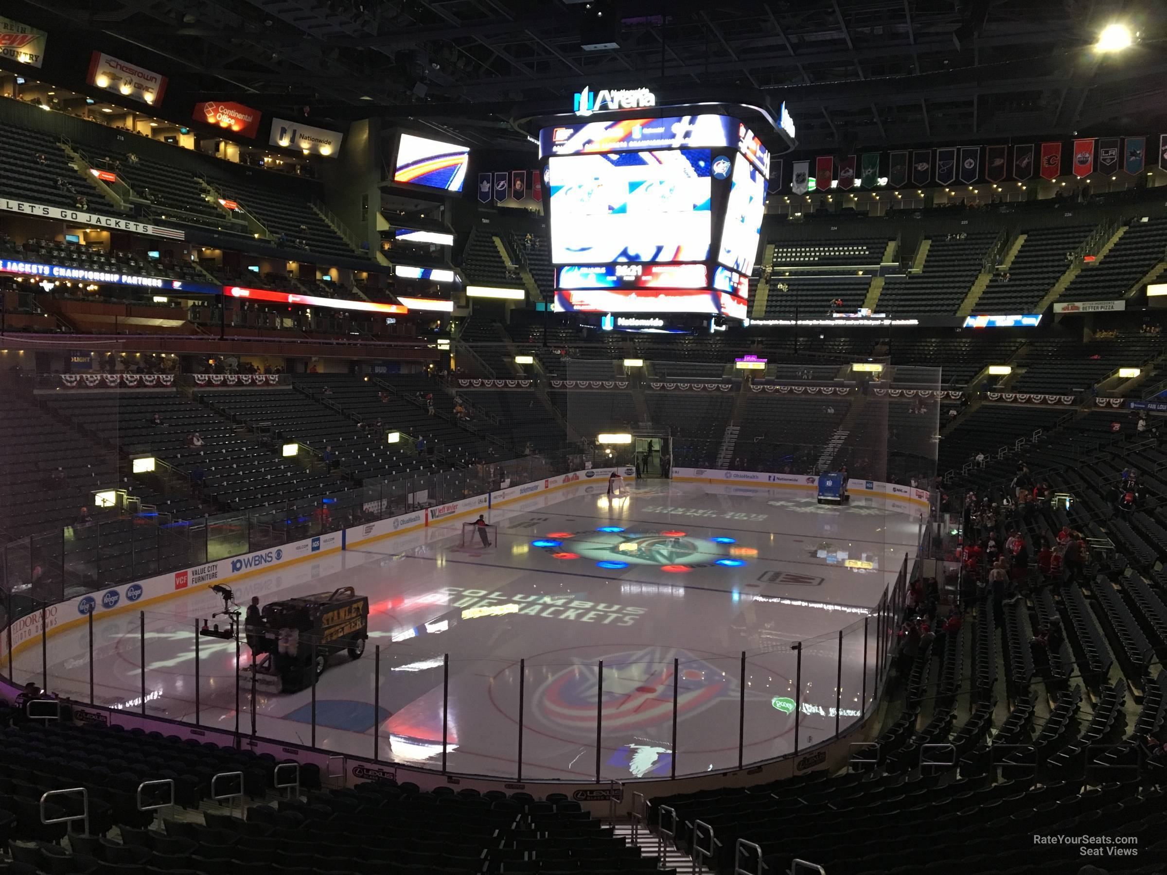 club 10, row a seat view  for hockey - nationwide arena