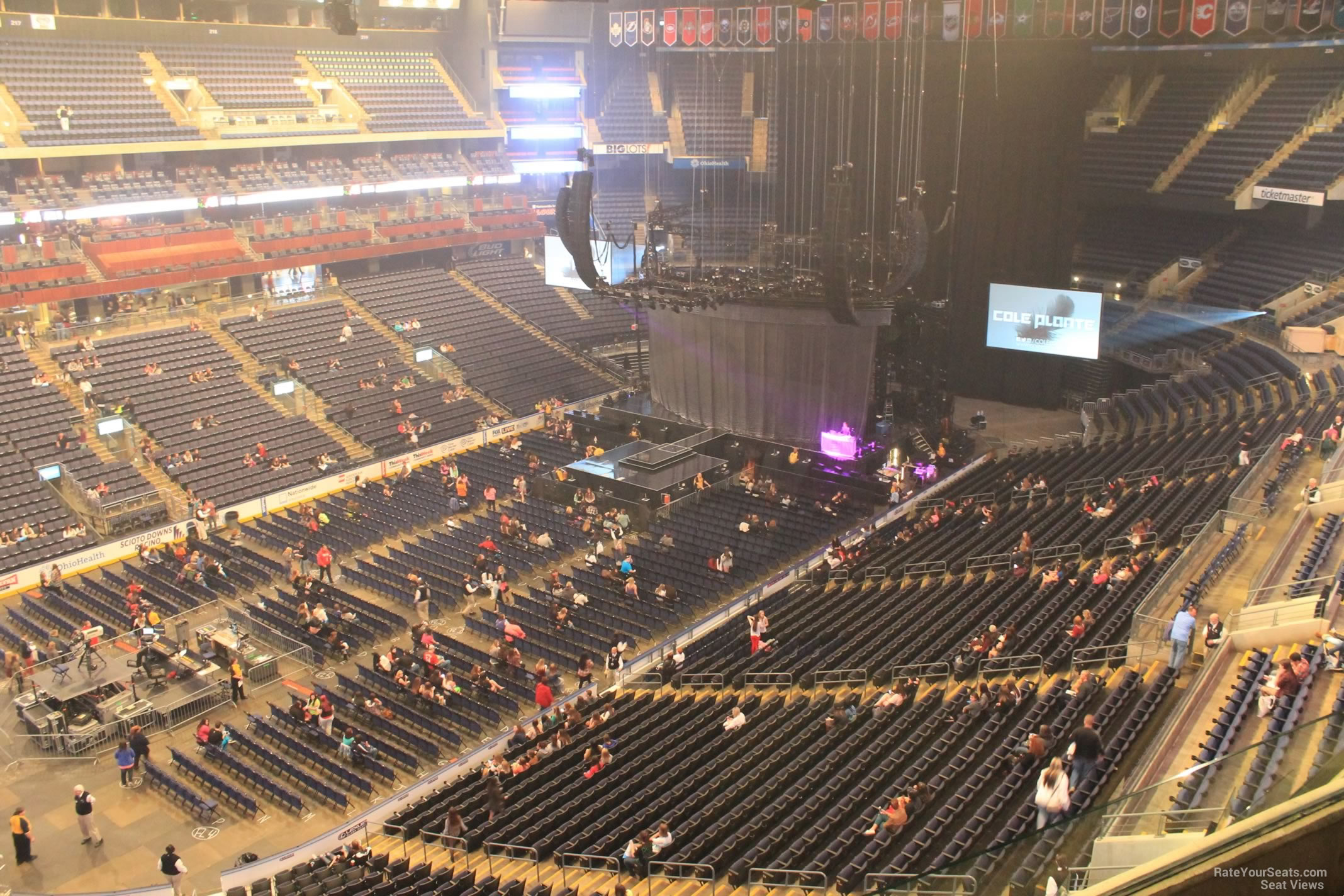 section 207, row c seat view  for concert - nationwide arena