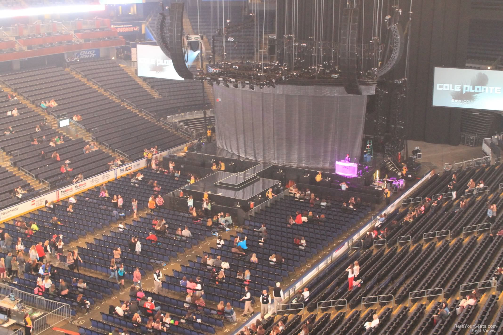 section 208, row c seat view  for concert - nationwide arena