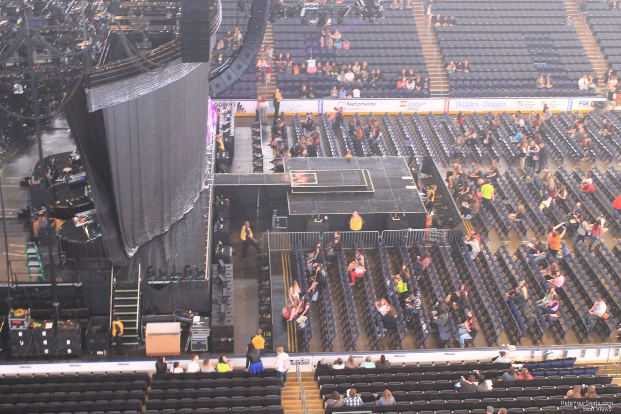 section 219, row c seat view  for concert - nationwide arena