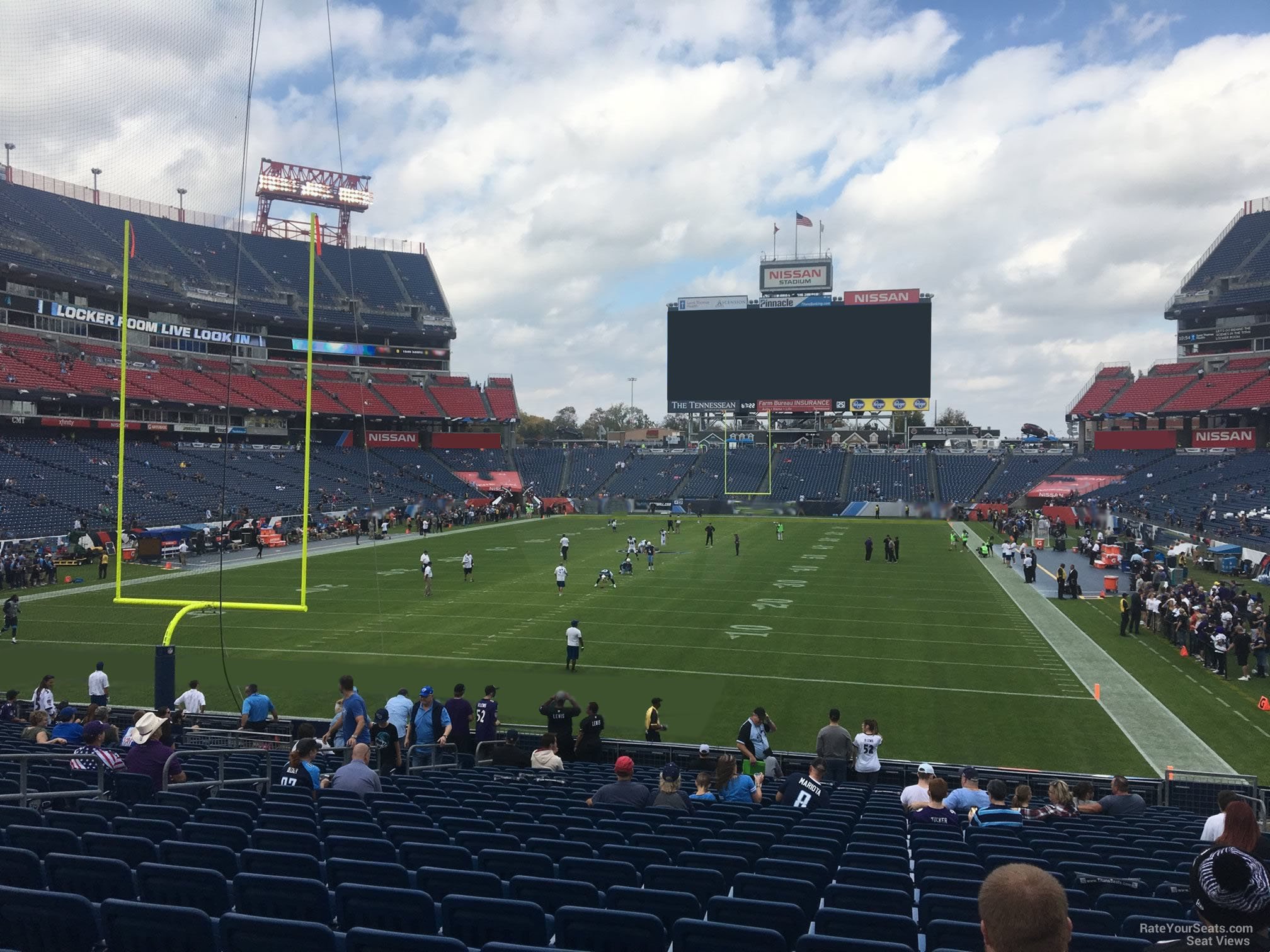 section 122, row aa seat view  for football - nissan stadium