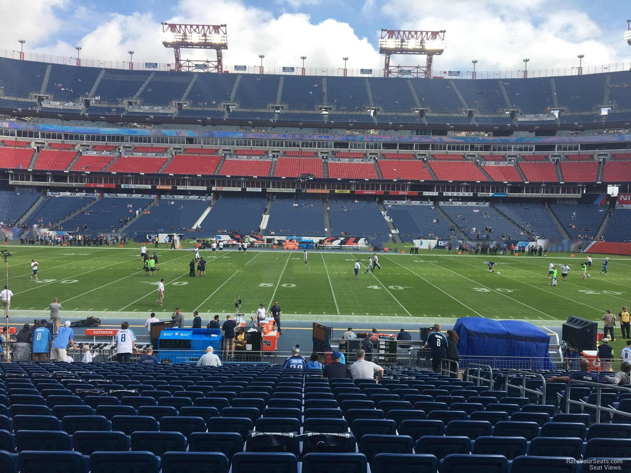 section 135, row aa seat view  for football - nissan stadium