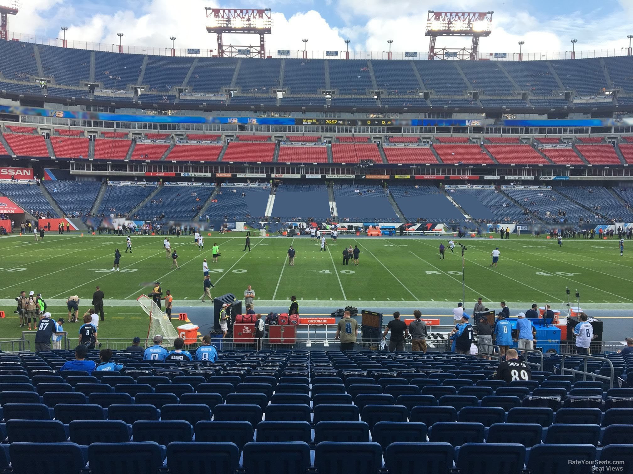 section 136, row aa seat view  for football - nissan stadium